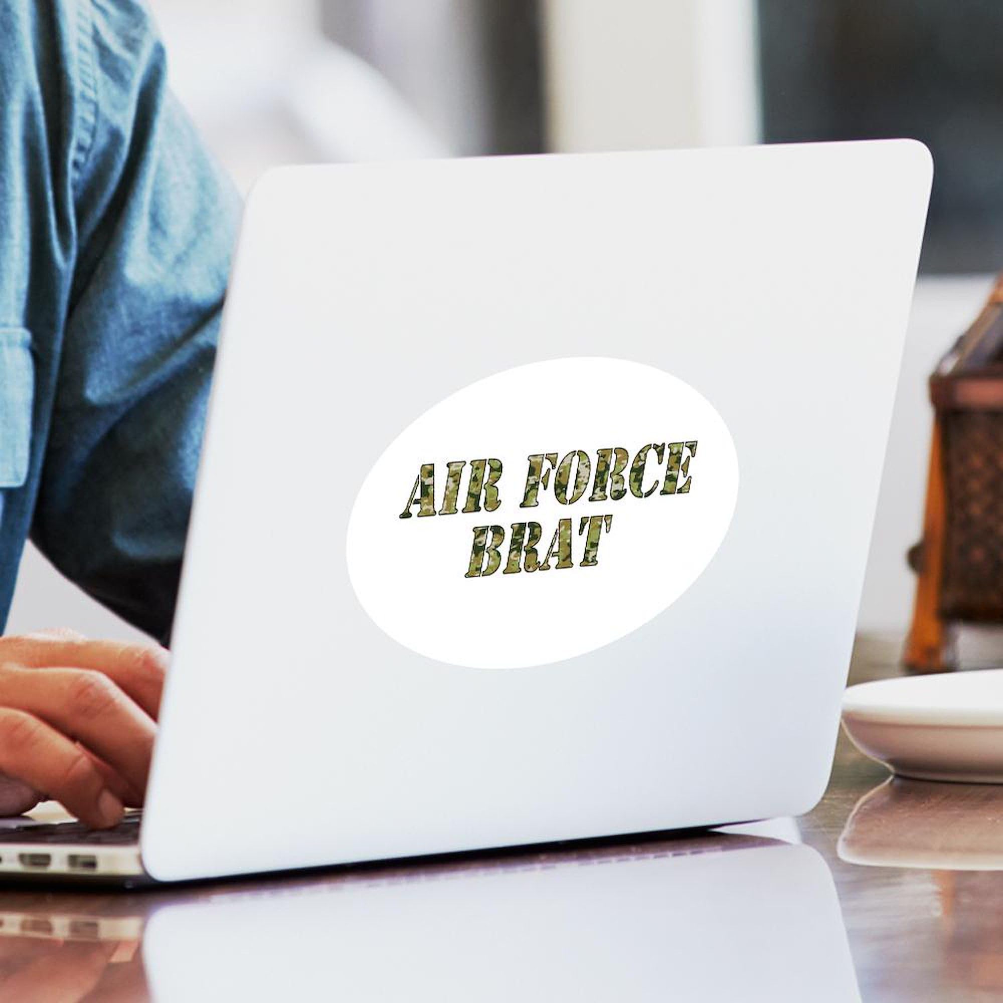 Camo Brat Oval Sticker - Durable Vinyl Car Bumper Decal for Trucks, Cars & Laptops - Perfect for Outdoor Enthusiasts & Military Supporters