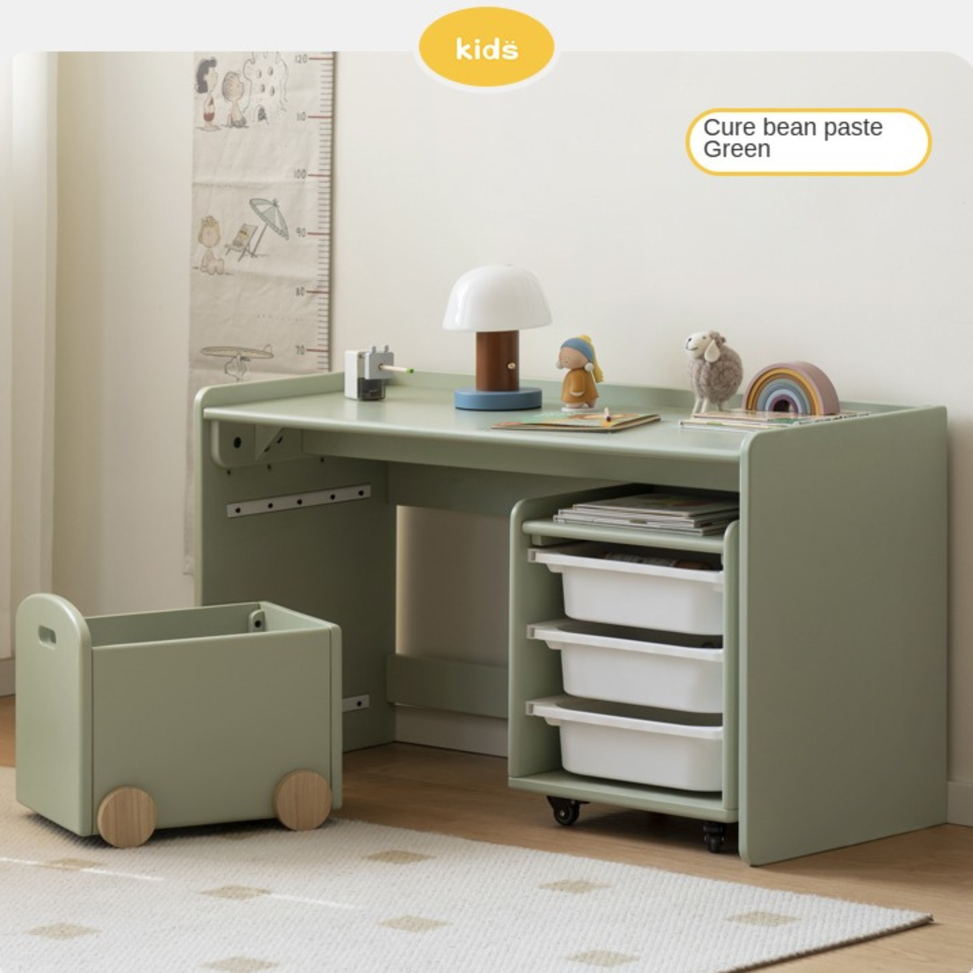Solid Wood Kids Lift Top Desk with Storage - Study Table & Organizer for Children's Room, Homework, and Crafting