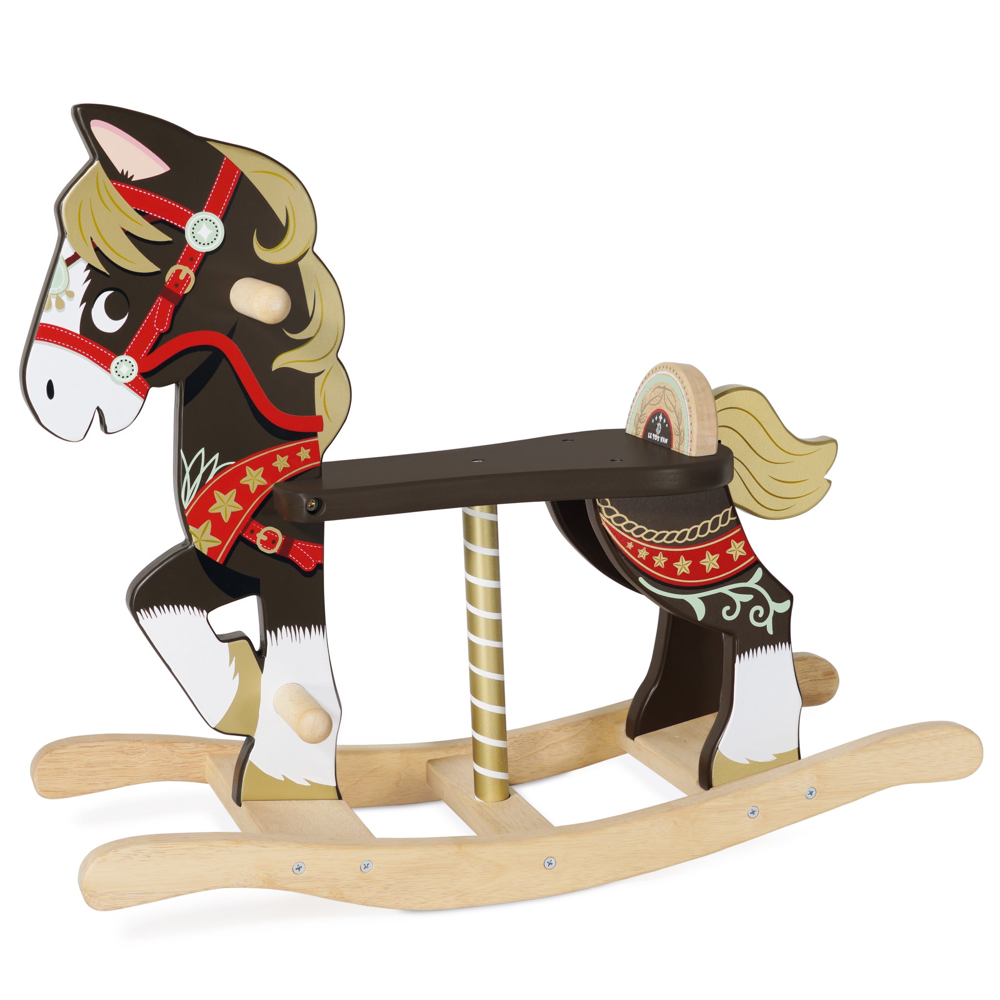 Wooden Rocking Horse for Kids - Classic Nursery Decor & Toddler Toy for Indoor Play, Birthday Gifts, and Childhood Development Activities