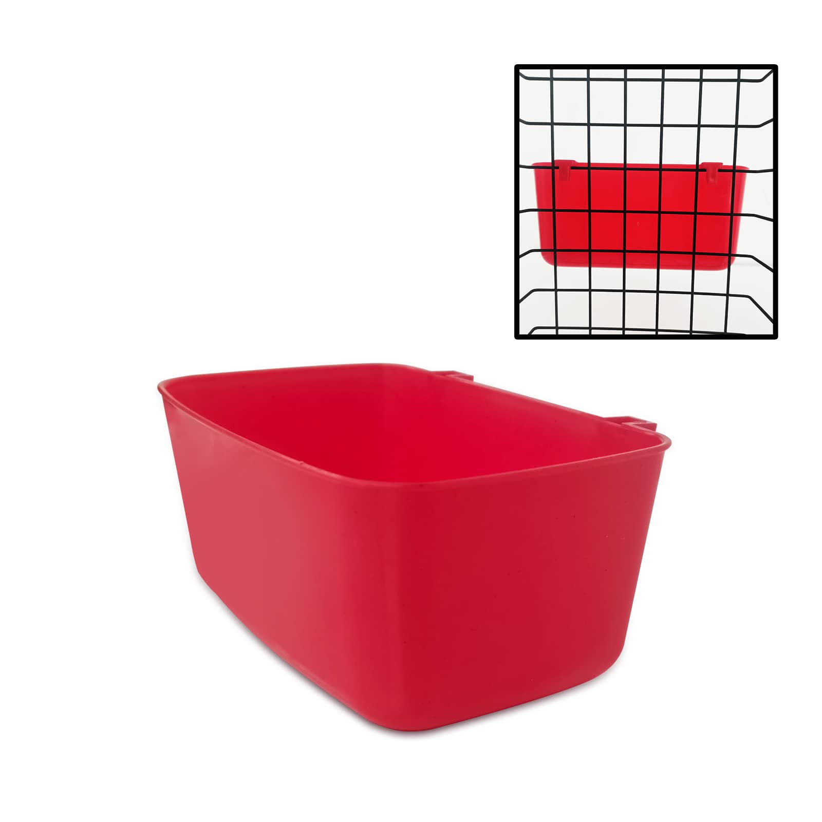 6 Pack Hanging Chicken Feeder and Waterer - 21oz Food & Water Cage Cups for Puppy, Cat, Rabbit, Pigeon, Hamster - Durable Coop Bowl & Treat Drinker for Small Pets - Perfect for Bird Bath, Feeding Station, and Outdoor Animal Care