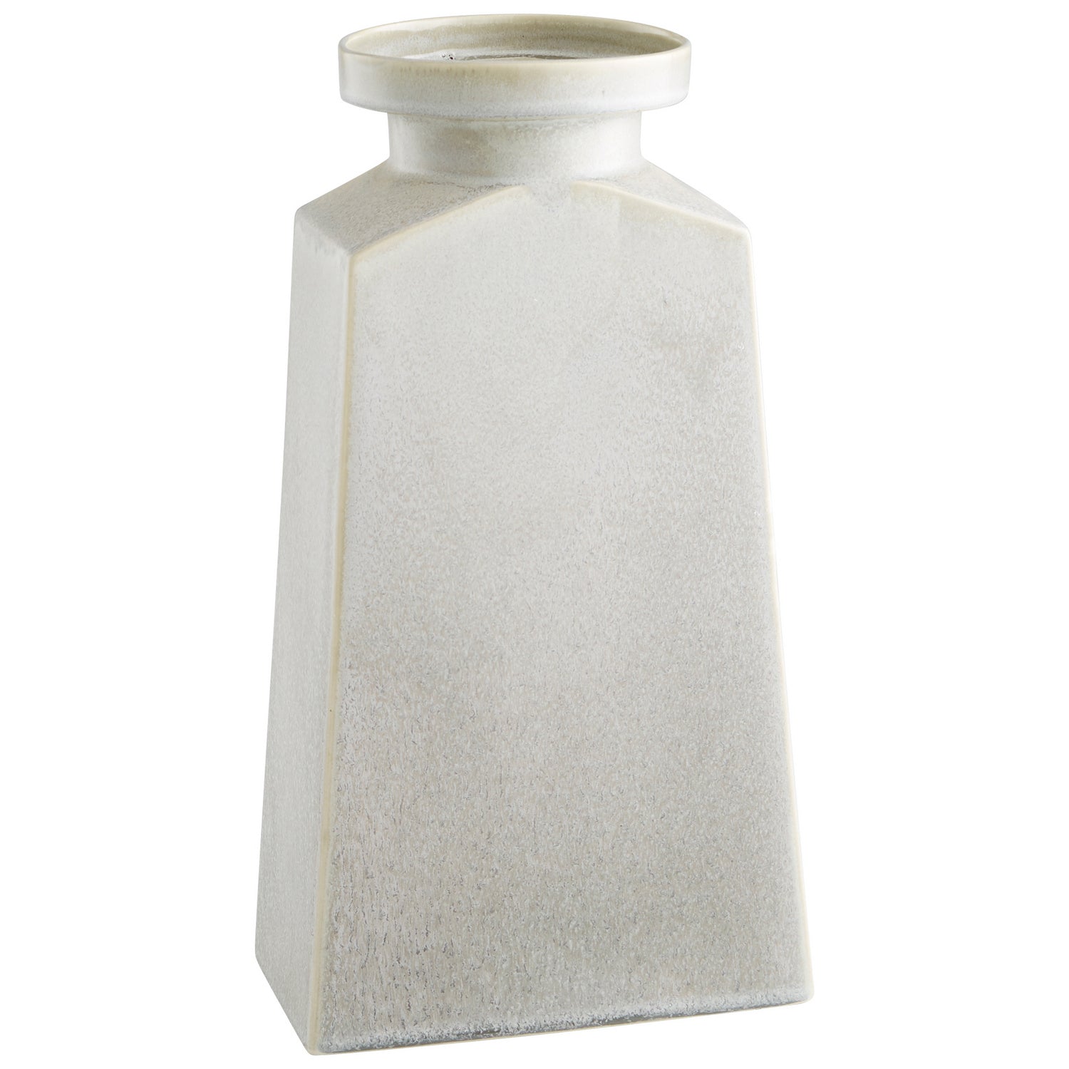 Cyan Design 10919 Santorini Vase - Medium Oyster Silver Ceramic Vase for Home Decor, Wedding Centerpiece & Tabletop Display