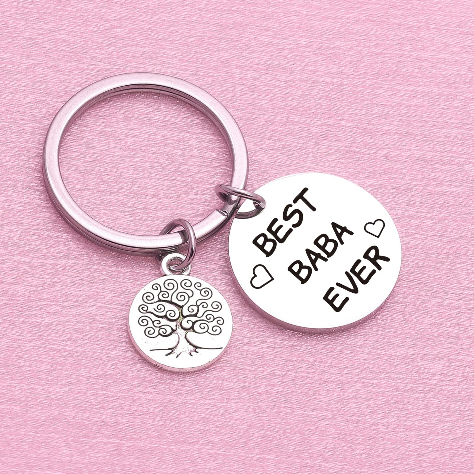 Baba Keyring - Personalized Cousin, Best Friend, Grandpa, Uncle Keychain - Perfect for Birthdays, Anniversaries, and Family Gifts