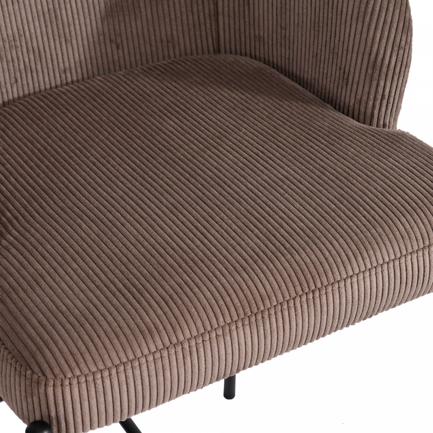 Premium Celon Counter Stool Set of 2 - Soft Corduroy Upholstery in Warm Brown - Perfect for Kitchen Islands, Breakfast Bars & Home Decor