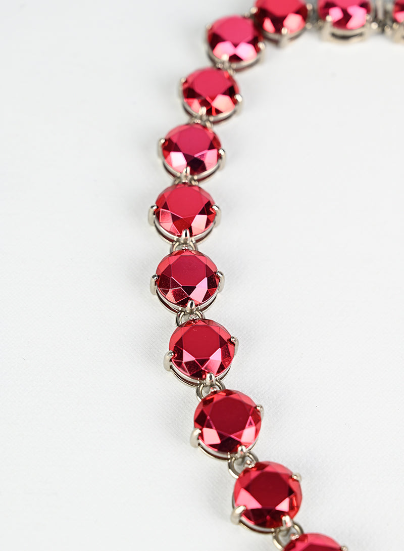 Prada Maxi Crystal Flower Necklace - Luxury Rhinestone Collar for Women | Perfect for Evening Parties, Weddings & Special Occasions