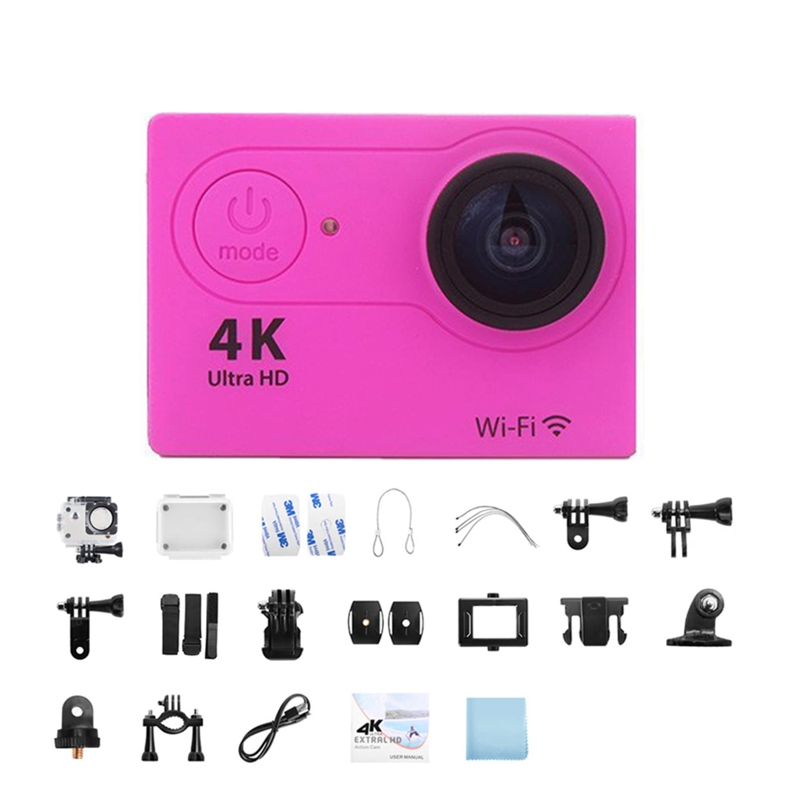4K Action Camera with Stabilization - Waterproof Sports Camera for Outdoor & Underwater Adventures