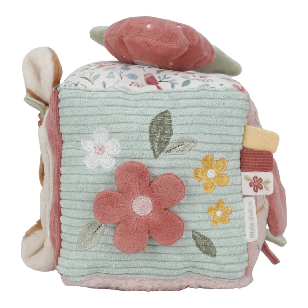 Fairy Garden Soft Activity Cube for Babies - Interactive Sensory Play Toy with Lights & Sounds - Perfect for Early Learning & Toddler Development | Great for Playtime, Daycare & Nursery Decor