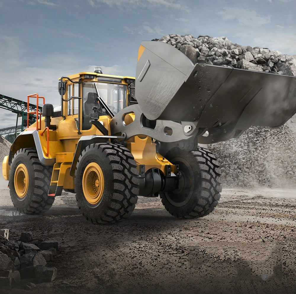 1/16 Scale Double Eagle L260H E592 Remote Control Construction Loader Toy - Realistic Simulation with Light, Sound, ESC Motor & Servo - Perfect for Kids, Collectors & RC Hobbyists (Indoor/Outdoor Play)