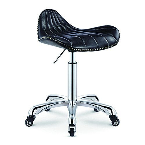 Deluxe Hydraulic Adjustable Height Rolling Stool with Shell-Shaped Seat - Ergonomic Office Chair, Beauty Salon Stool & Tattoo Artist Chair - Perfect for Workstations, Salons, and Tattoo Studios