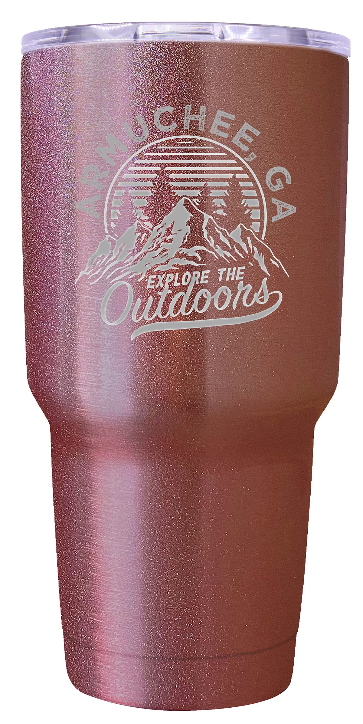 24 oz Insulated Stainless Steel Tumbler with Laser Engraved Souvenir Design - Rose Gold | Perfect for Travel, Office & Outdoor Activities | Keeps Drinks Hot/Cold for Hours