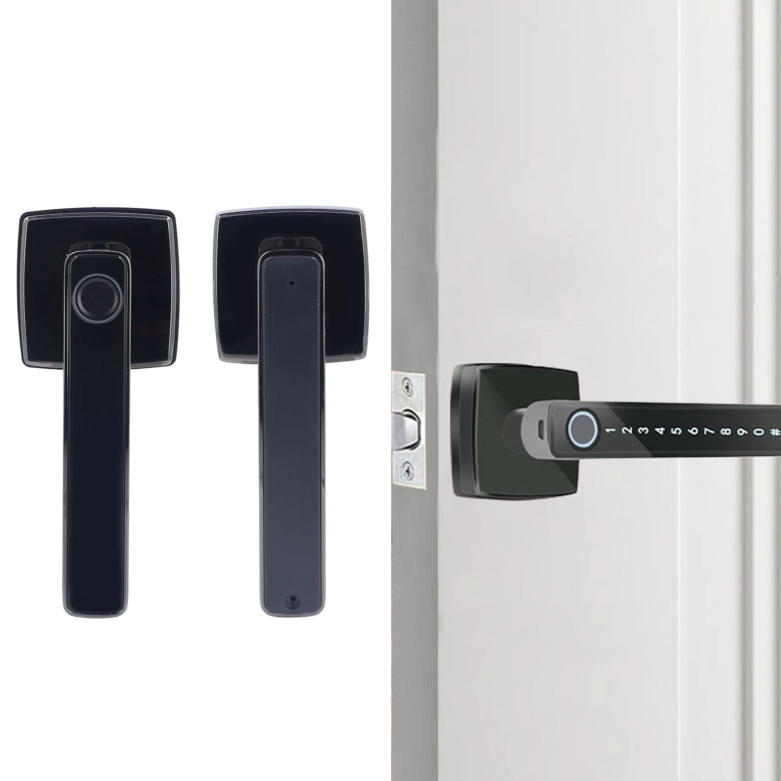 Smart Fingerprint Door Lock - Keyless Digital Entry Door Lock with 4 Unlocking Methods (Fingerprint/Code/Key/App) for Home, Apartment & Hotel Security | Perfect for Modern Smart Homes & Vacation Rentals