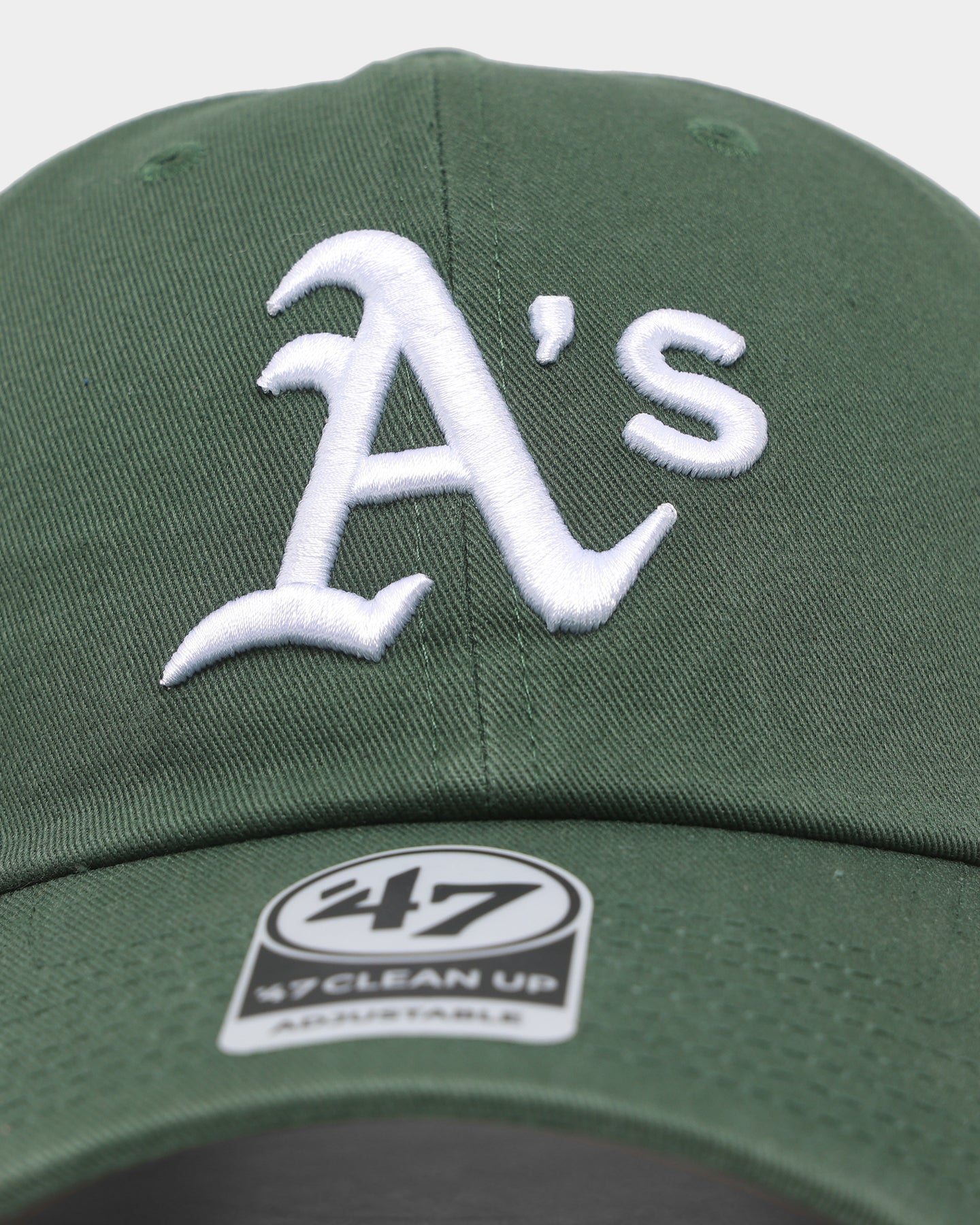 47 Brand Oakland Athletics Clean Up Strapback Adjustable Baseball Cap - Dark Green for Men & Women - Perfect for Baseball Games, Outdoor Sports & Casual Wear