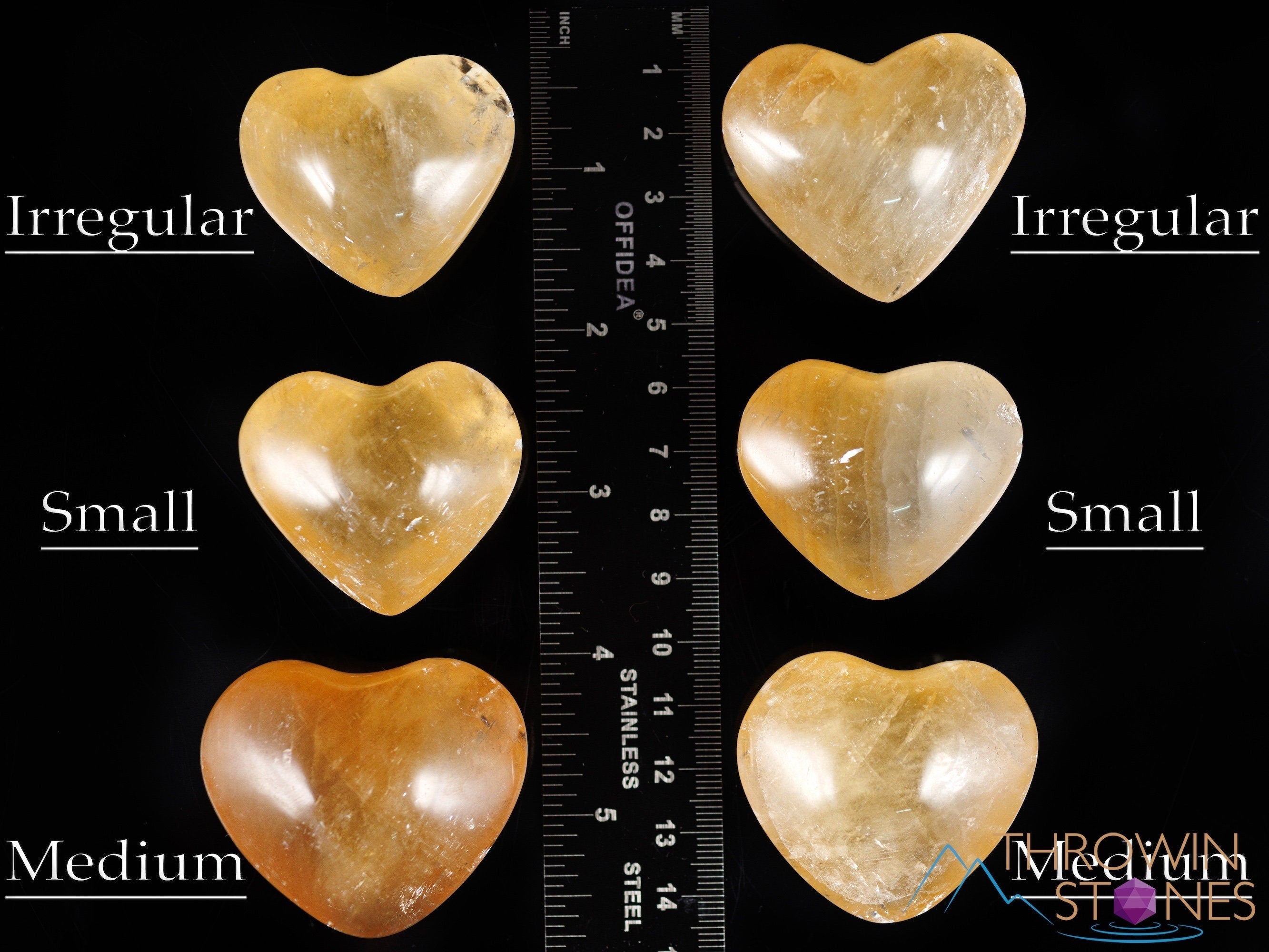 Honey Yellow Orange Calcite Crystal Heart - Natural Healing Stone for Self Care, Mom Gift, Home Decor | Meditation, Reiki, Energy Healing & Spiritual Wellness