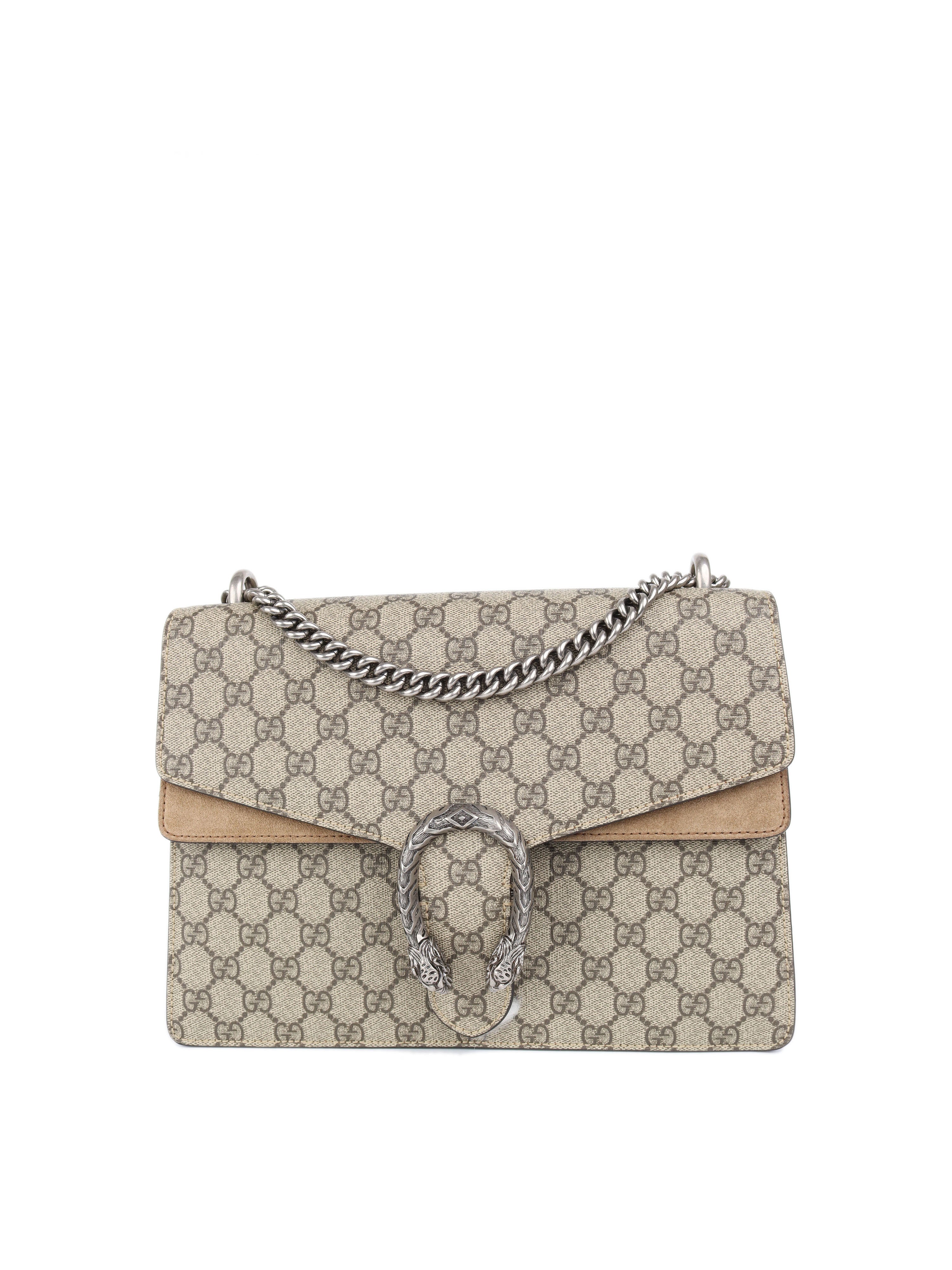 Gucci Medium Dionysus GG Supreme Shoulder Bag for Women - Luxury Designer Crossbody Bag with Chain Strap - Perfect for Work, Travel & Evening Events