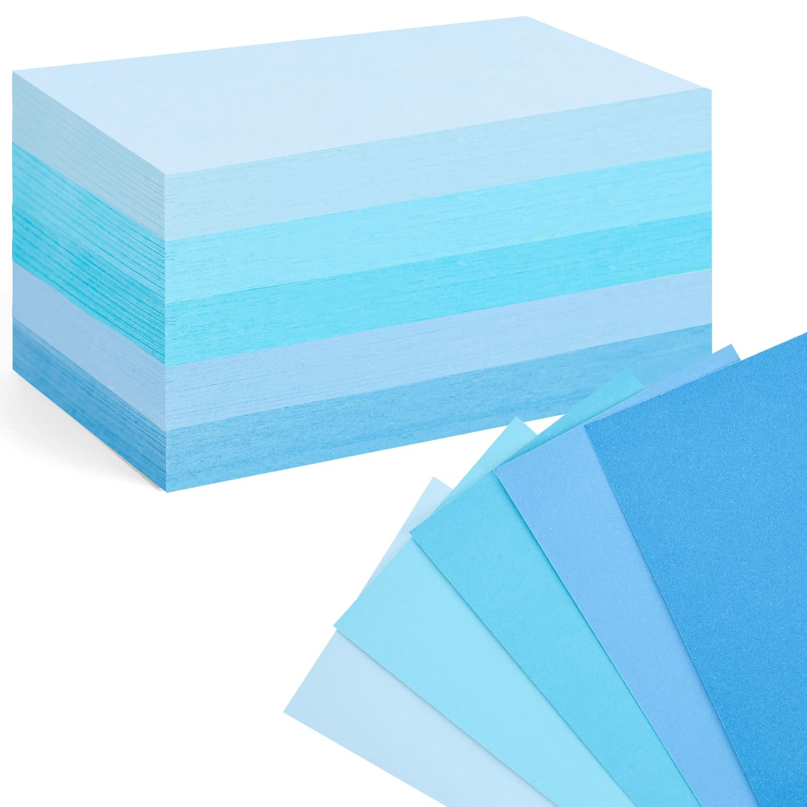 300PCS 3x5 Inch Colored Index Cards - Blank Flash Cards for Study, School & Office - 5 Vibrant Colors (Blue/Green/Yellow/Pink/White) - Perfect for Note Taking, Learning Games, Flashcards & Organization