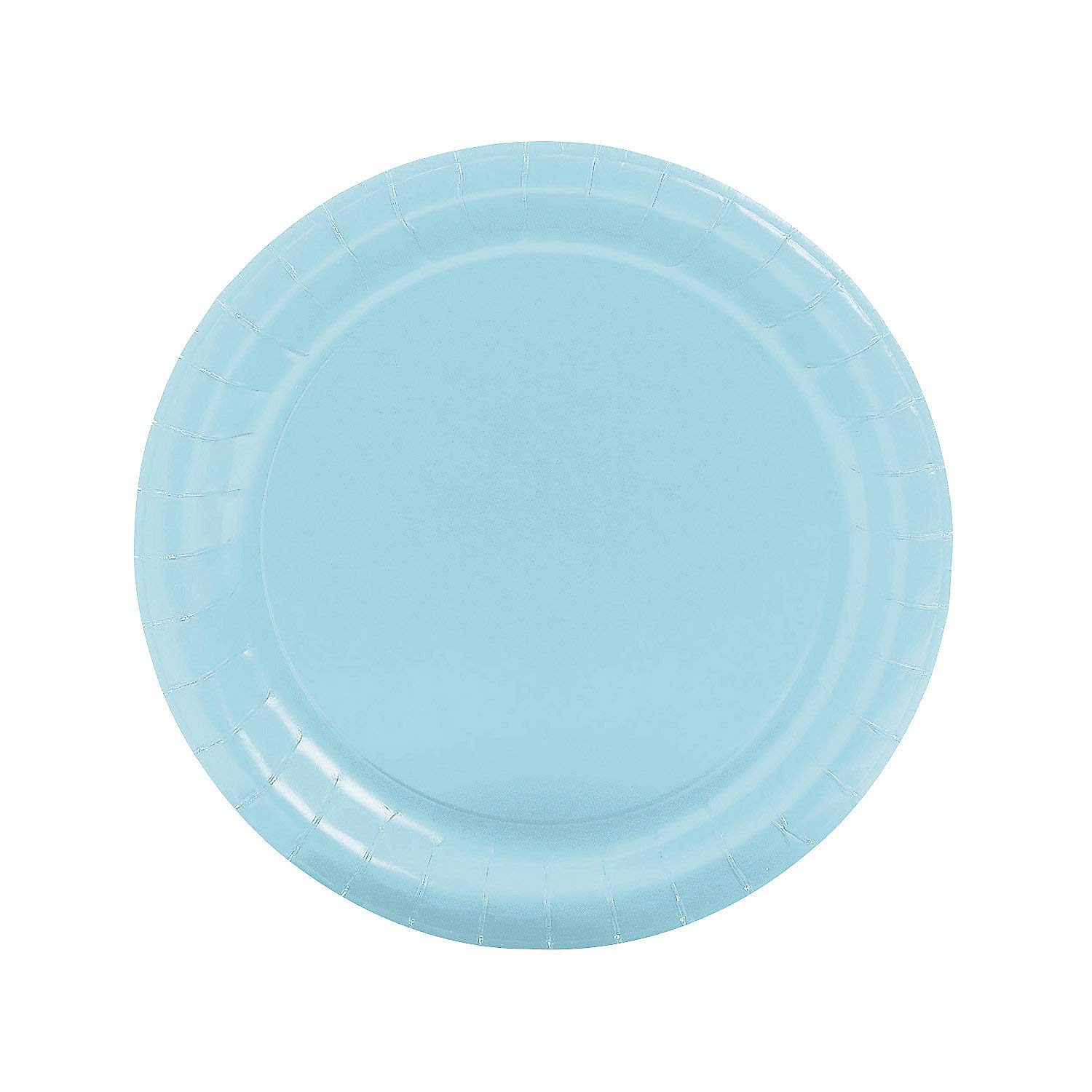 Fun Express Light Blue Disposable Paper Plates - 24 Pack for Dinner, Dessert, Birthday Party, Wedding, Disco Pink Girl Party - Eco-Friendly Tableware for Events & Celebrations - Perfect for Indoor & Outdoor Gatherings