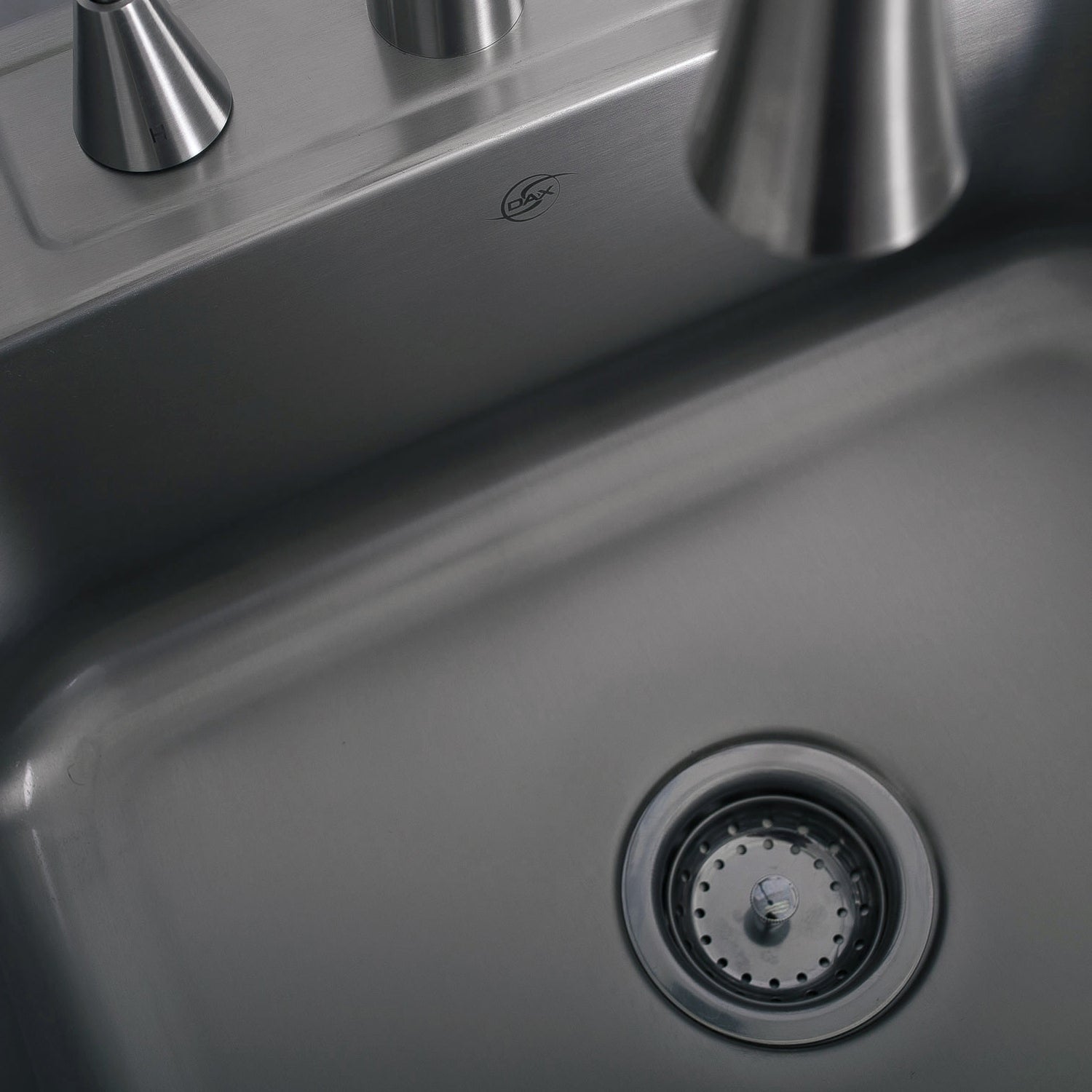 DAX OM 2522 Single Bowl Top Mount Kitchen Sink - 20 Gauge Stainless Steel with Brushed Finish, 25