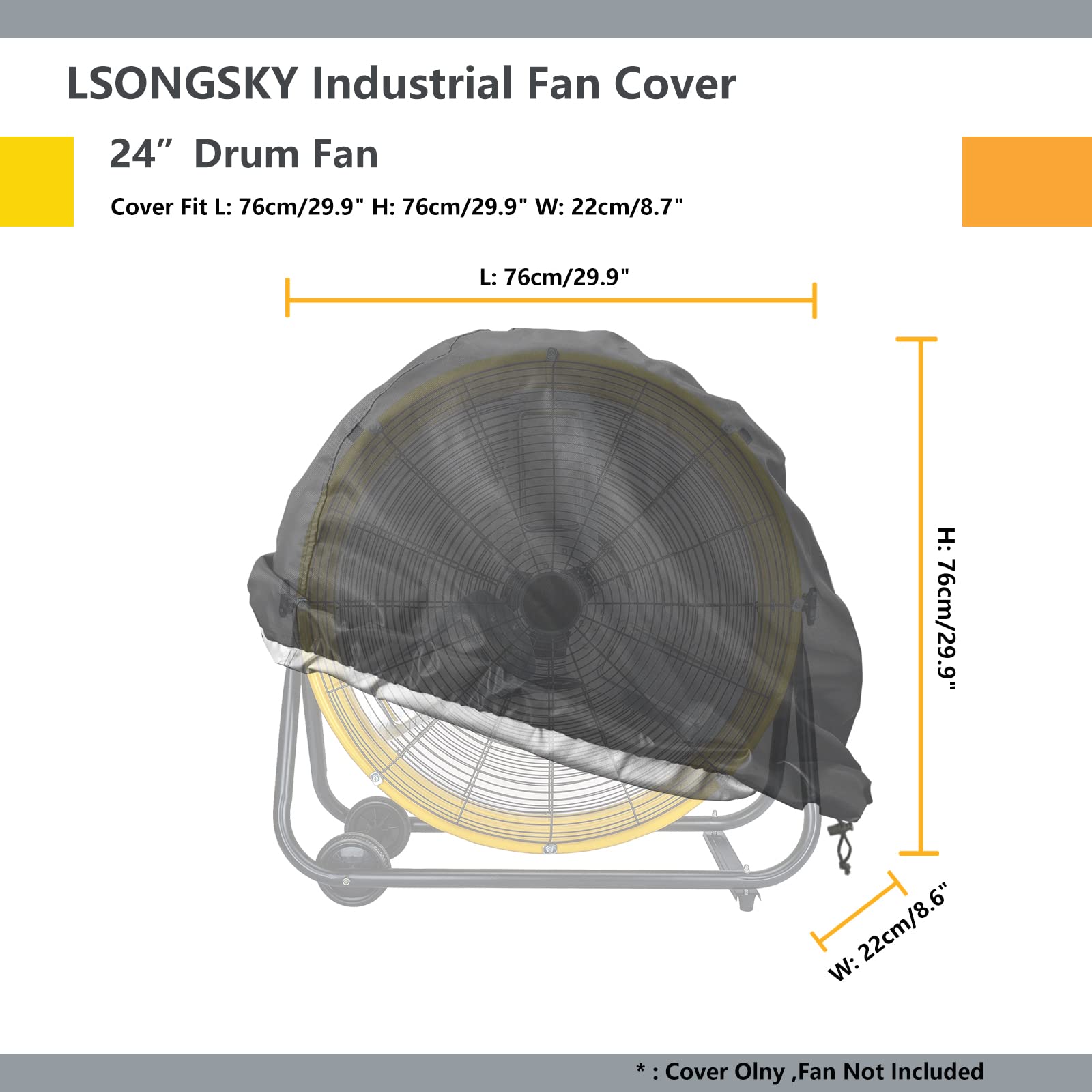 Waterproof & Dustproof Industrial Fan Cover for 24