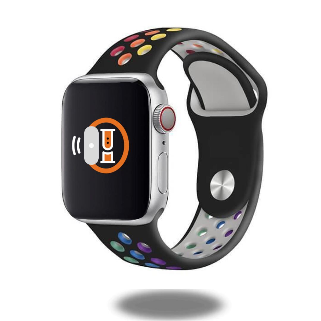 Rainbow Pride Silicone Sports Bands - Durable Wristbands for Running, Gym & LGBTQ+ Events - Waterproof Fitness Tracker Accessories for Apple Watch & Fitbit