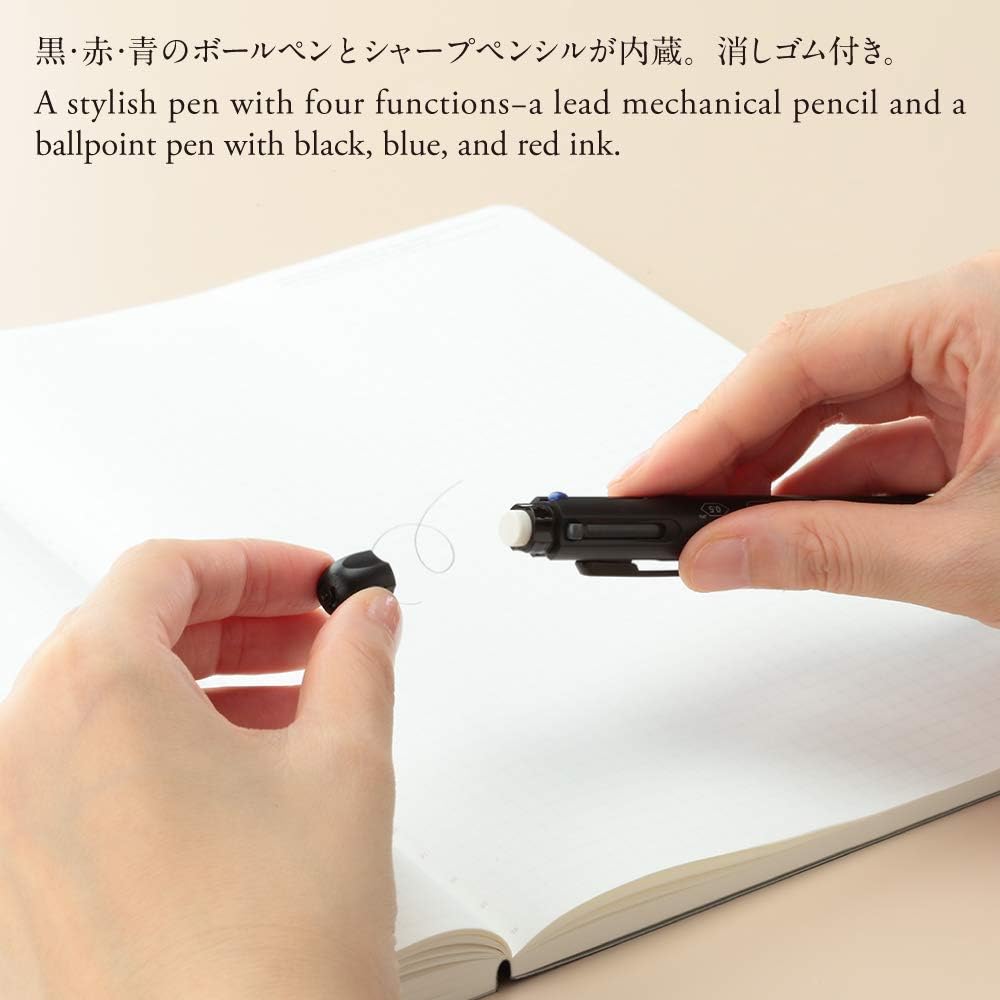 STALOGY 019 Editor’s Series 4-in-1 Multi-Function Pen - Black Ink, Red Ink, Pencil & Stylus - Perfect for Journaling, Note Taking & Digital Devices