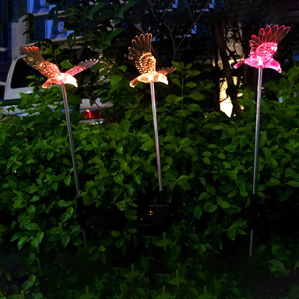 Uonlytech Solar Powered Eagle Shaped Outdoor Path Lights - Waterproof Garden Landscape Lighting for Yard, Lawn & Courtyard Decor (1 Pack, Multi-Color) | Perfect for Pathway Illumination & Backyard Ambience