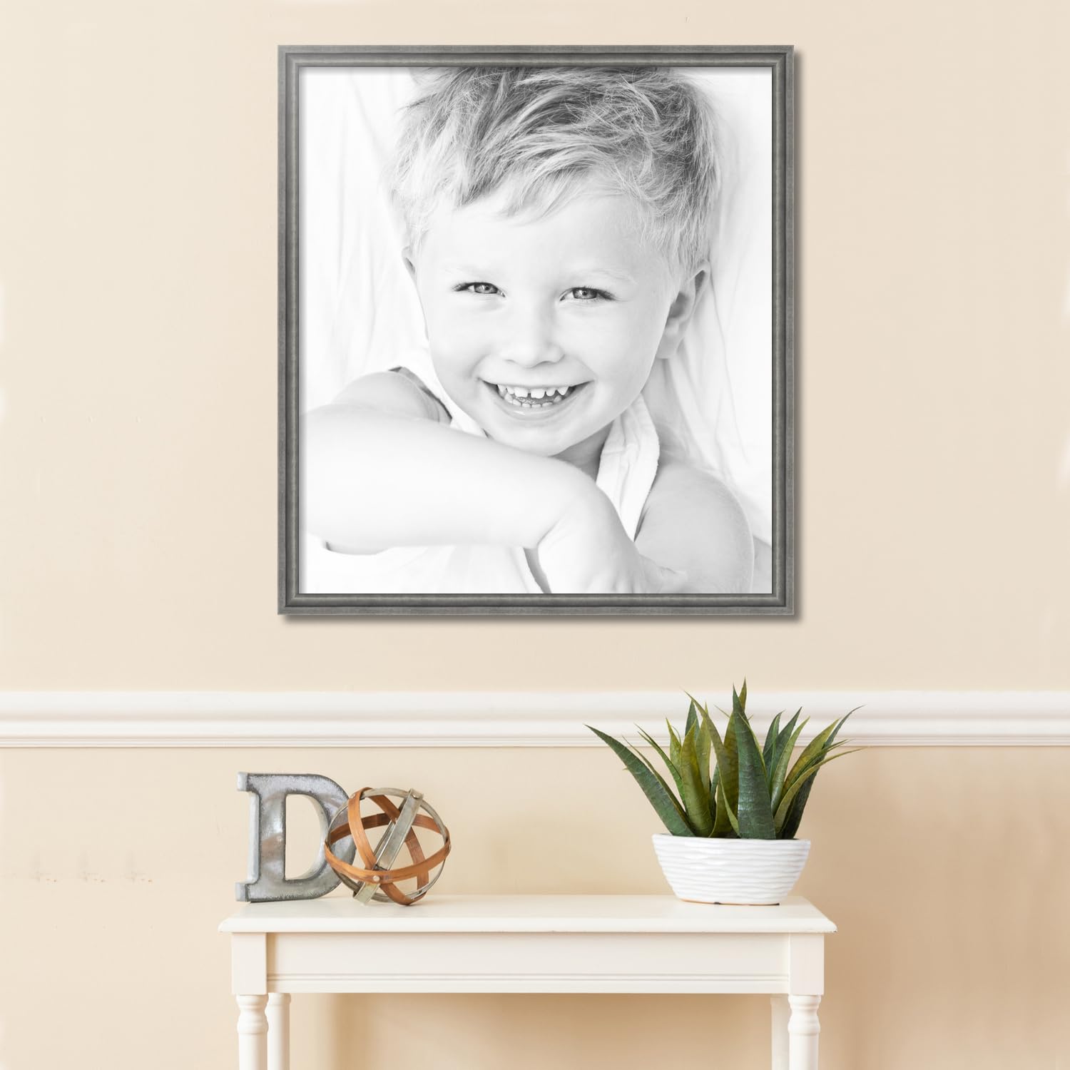 ArtToFrames 27x30 Inch Silver Picture Frame - 1.25 Inch MDF Poster Frame in Muted Cold Silver | Perfect for Wall Art, Photos & Home Decor | Includes Economy Acrylic | Ideal for Living Room, Bedroom & Office Display