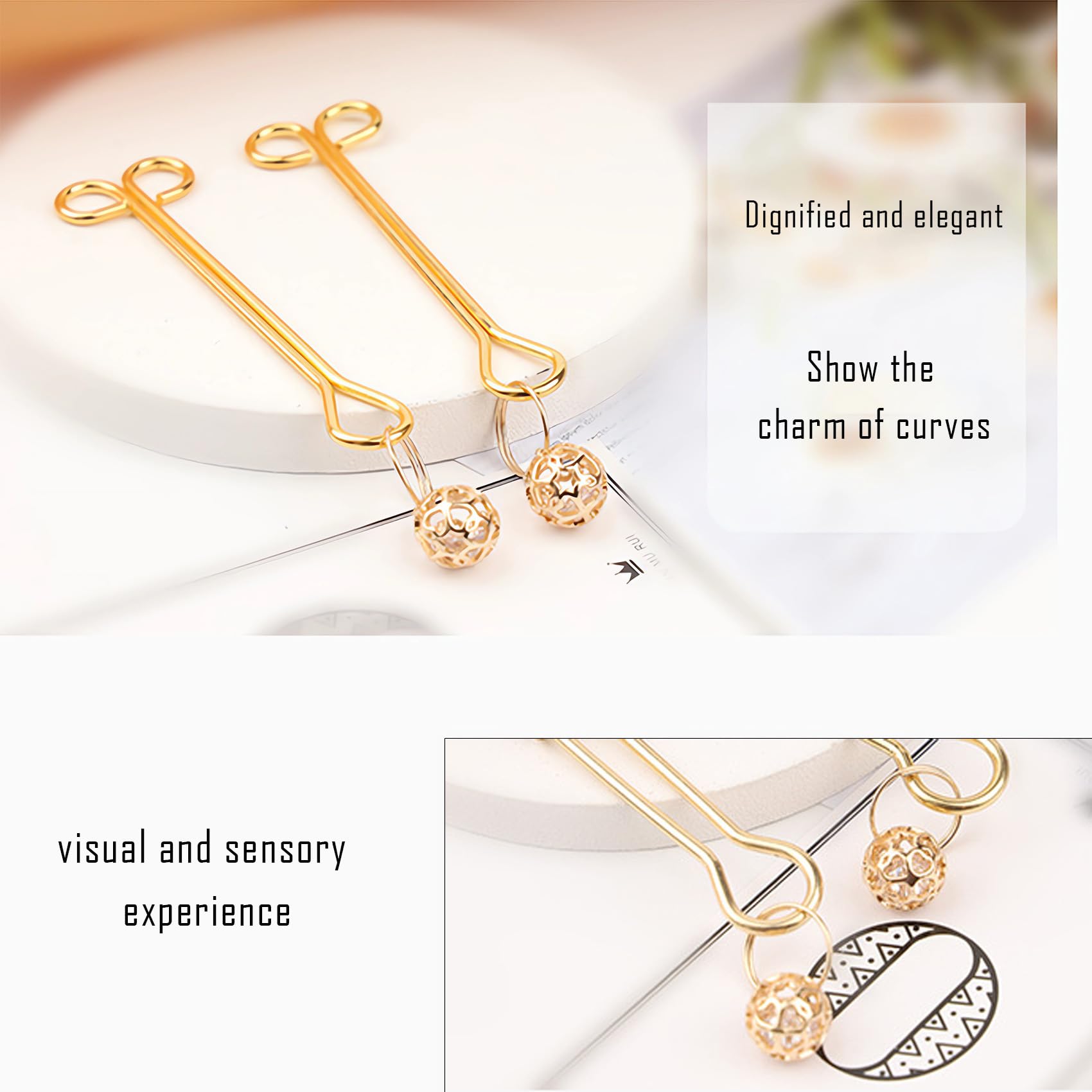 Adjustable Non-Piercing Metal Nipple Clamps & Clit Clamp - BDSM Sex Toys for Couples, Sensual Play, Fetish Games - Perfect for Spicing Up Intimate Moments & Adult Entertainment