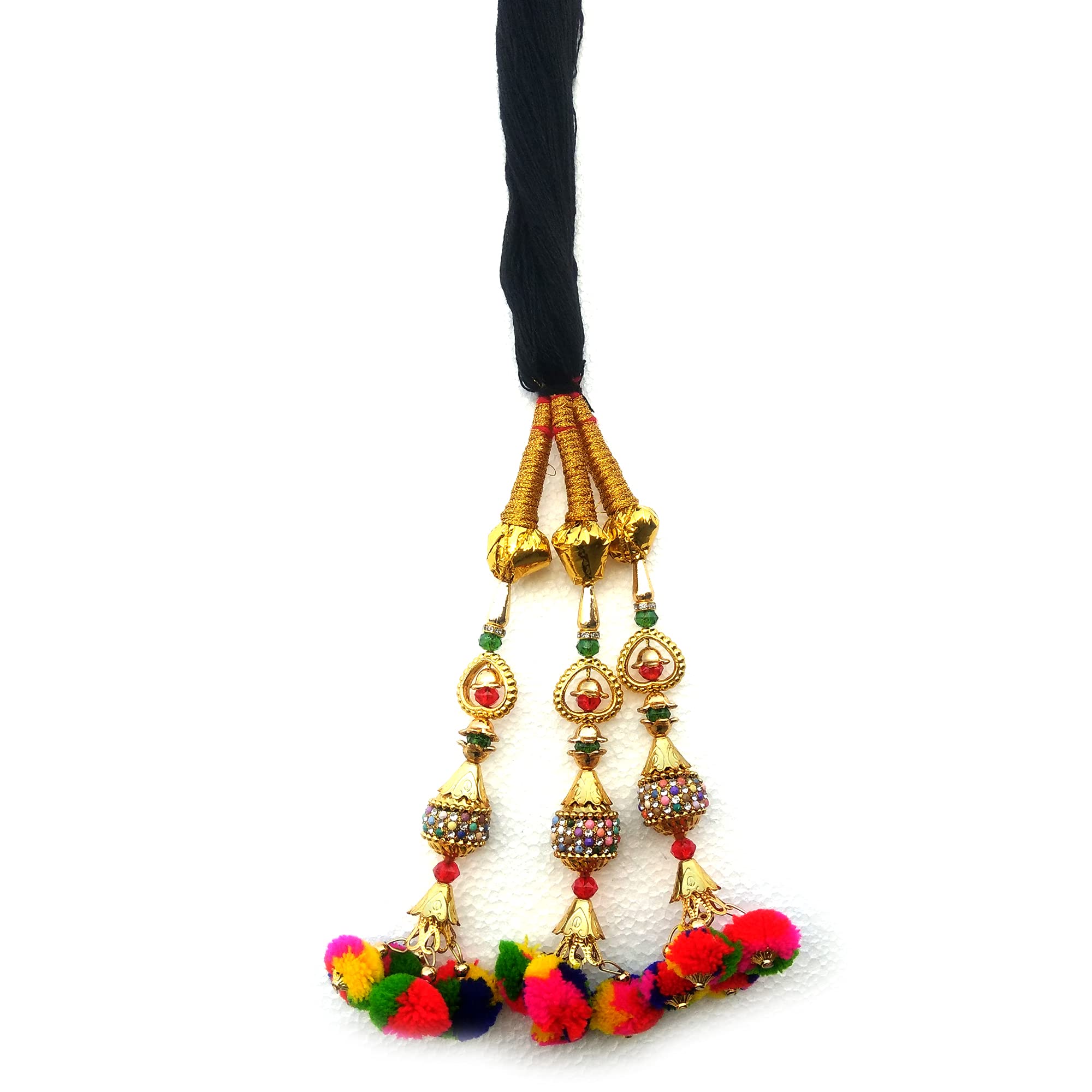 ONEX Multicolor Long Length Braid Tassels Hair Extension Paranda for Women & Girls – Perfect for Boho Hairstyles, Weddings & Festivals