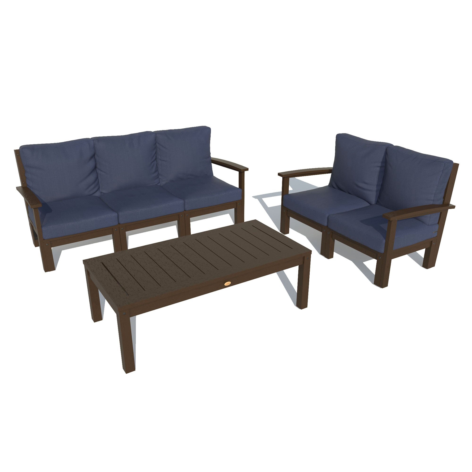 Custom Deep Seating Outdoor Furniture Set - Sofa, Loveseat & Conversation Table for Patio, Garden, Poolside & Backyard Relaxation