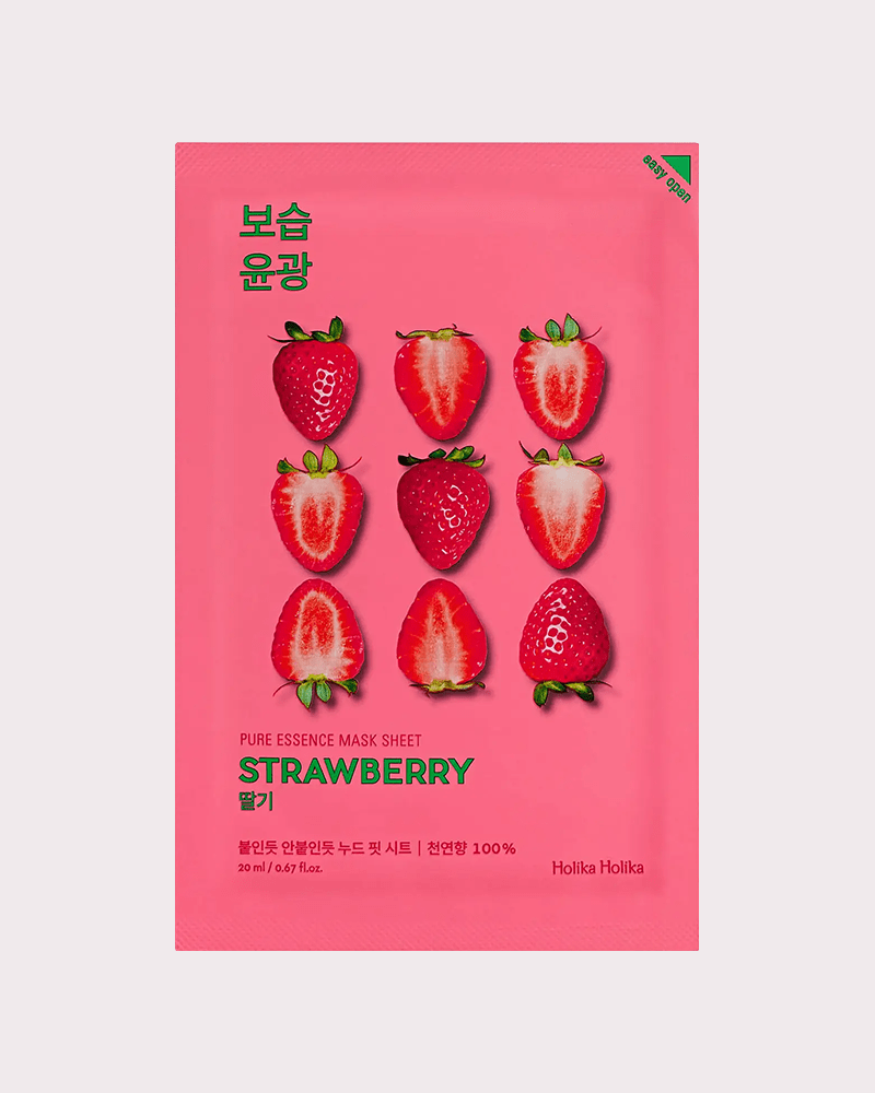 Holika Holika Pure Essence Sheet Mask - Korean Skincare for Hydration & Brightening - Perfect for Daily Use & Spa Nights