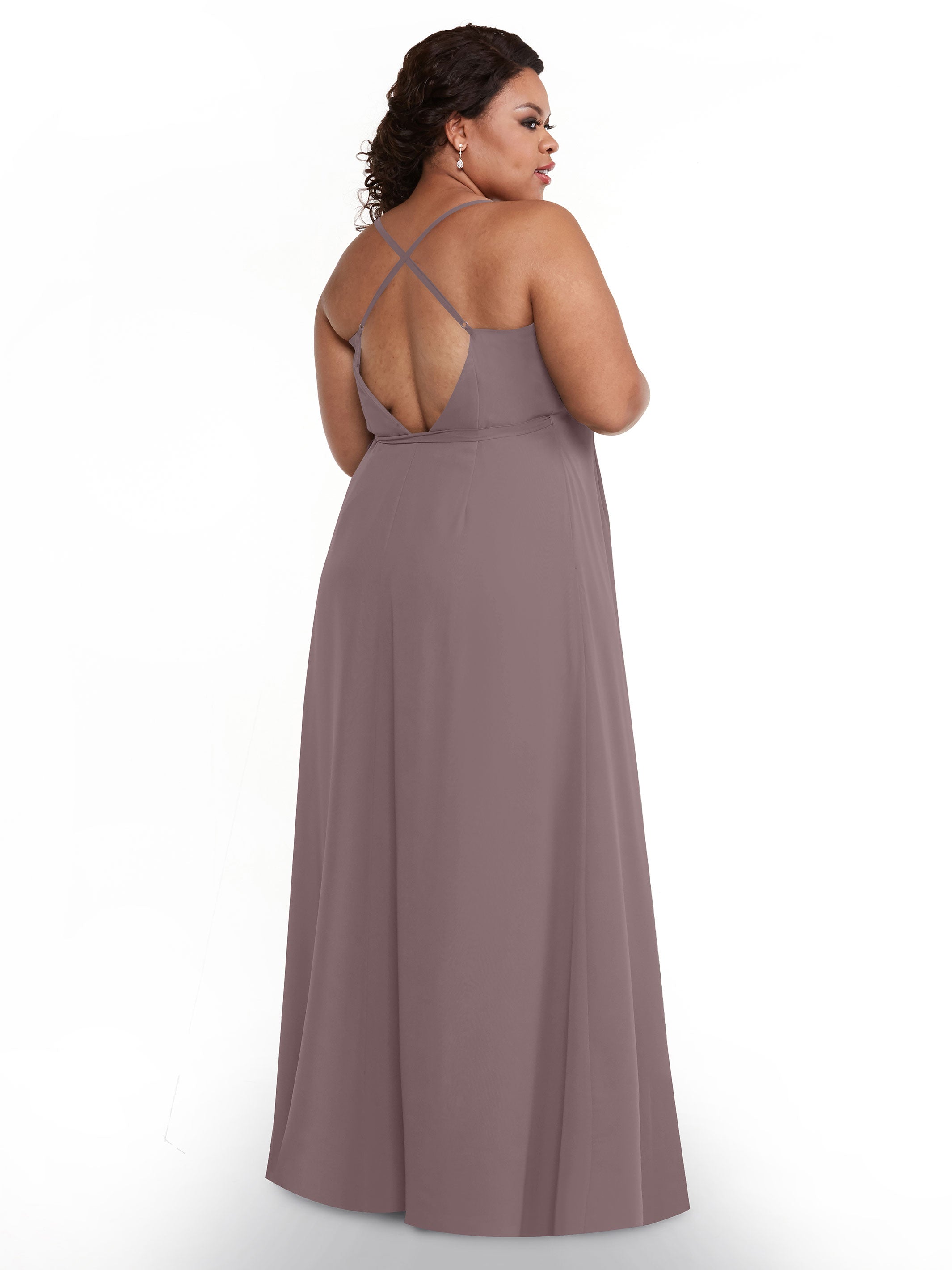 Elegant 80171 Sheath Chiffon Bridesmaid Dress with Adjustable Self-Tie Sash - Perfect for Weddings, Formal Events & Special Occasions