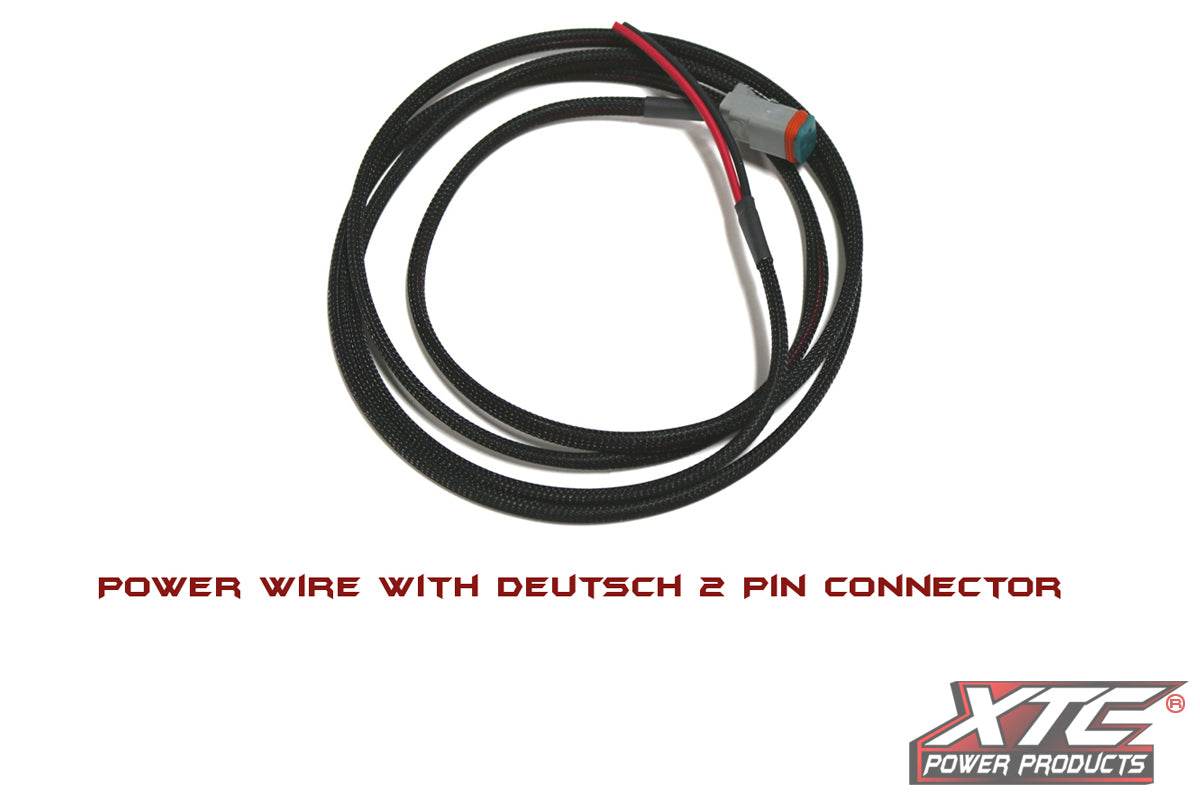 14 Gauge 6ft Power Wire with 2 Pin Deutsch Connector - Heavy Duty Electrical Cable for Automotive, Marine, and Off-Road Vehicle Wiring Applications
