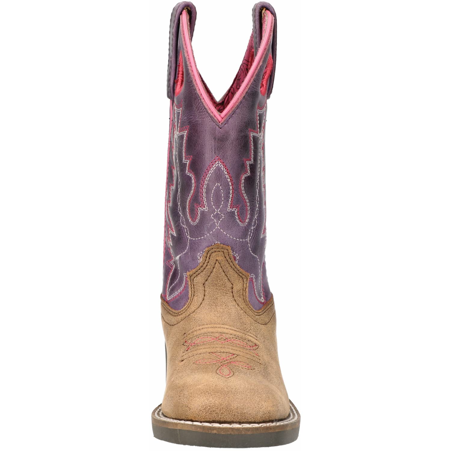 Smoky Mountain Women's Mesa Square Toe Pull On Boots - Brown Oil Distressed & Navy Crackle Western Cowgirl Boots for Riding, Country Fashion & Outdoor Adventures