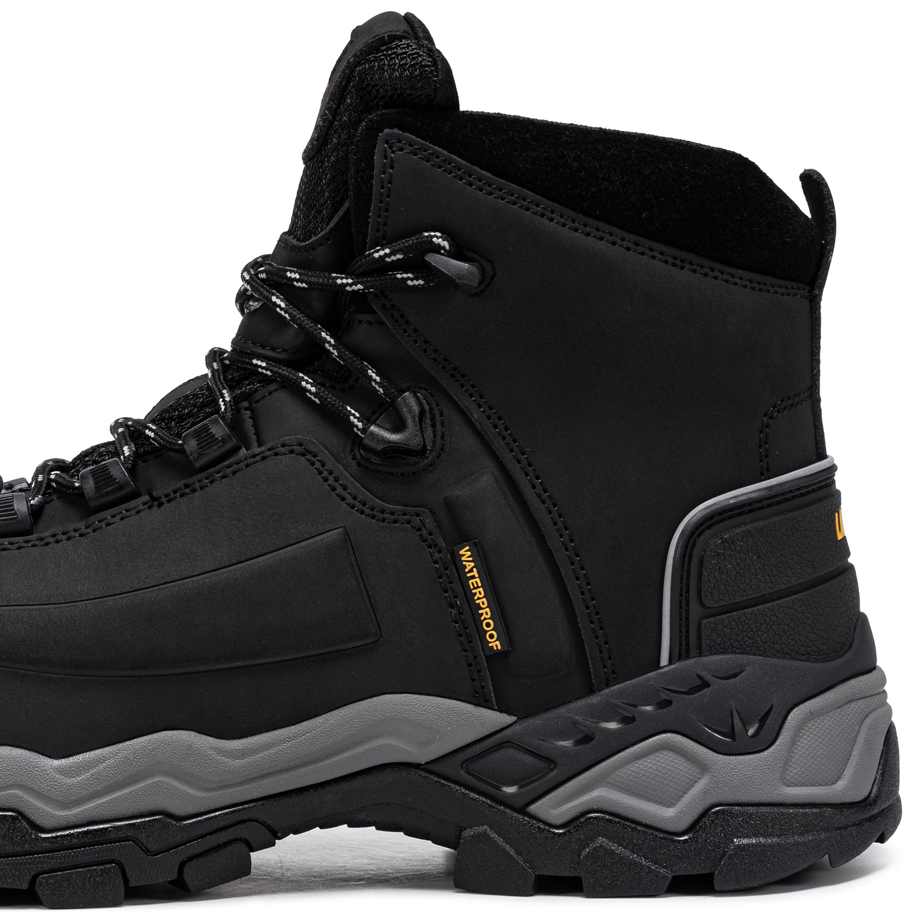 LARNMERN Men's Steel Toe Work Boots - Waterproof, Puncture Proof Safety Shoes for Construction & Heavy Duty Work | Durable Industrial Boots for Outdoor Jobs & Worksites