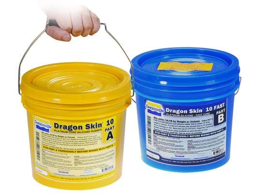 Dragon Skin 10 Fast - Fast-Curing Silicone Rubber Compound (1 Gallon) for Mold Making, Special Effects & Prototyping - Ideal for Cosplay, FX Artists & DIY Projects