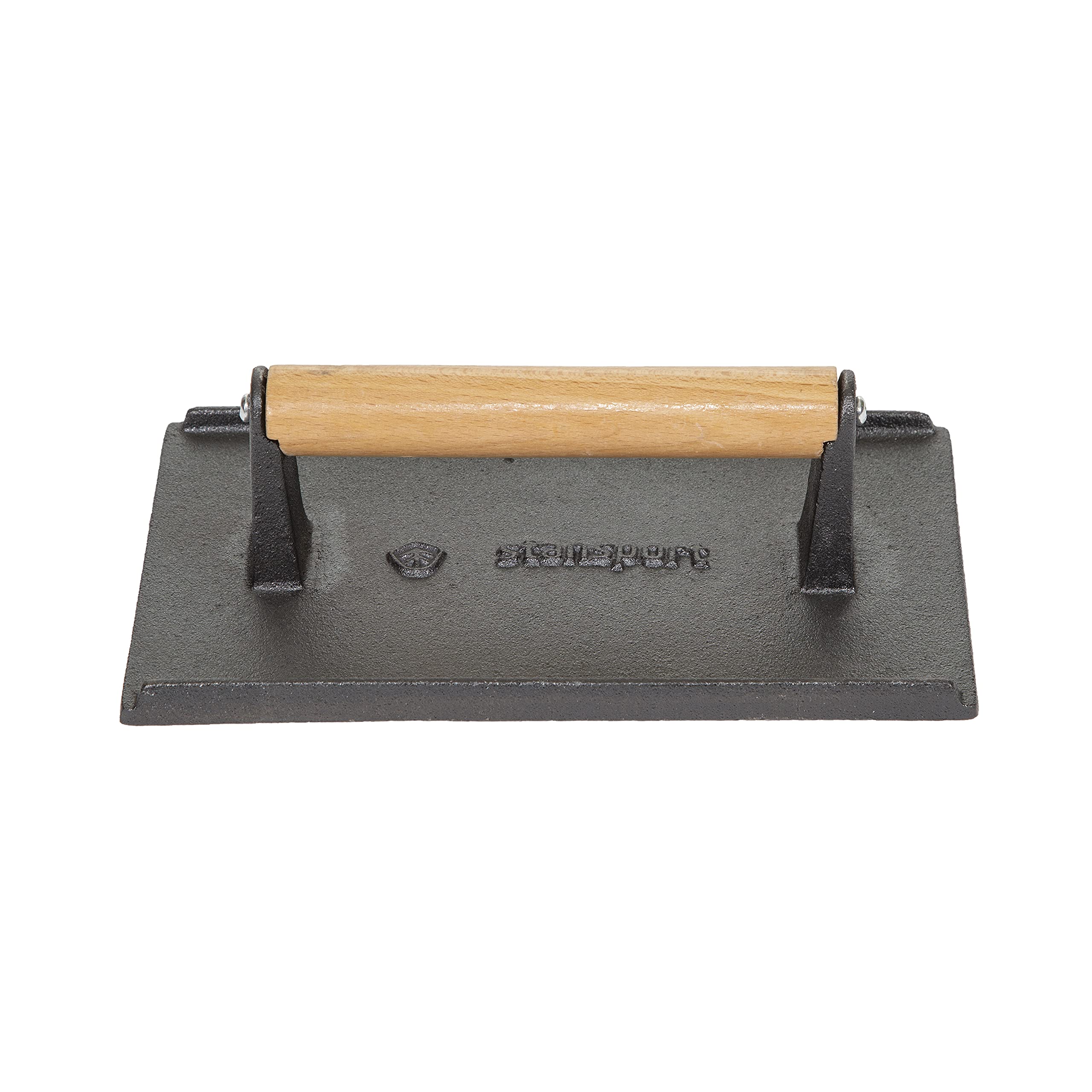 Stansport Preseasoned Cast Iron Meat Press for Burgers & Steaks - Heavy Duty Gray Meat Smasher (16315) - Perfect for Grilling, BBQ & Home Cooking