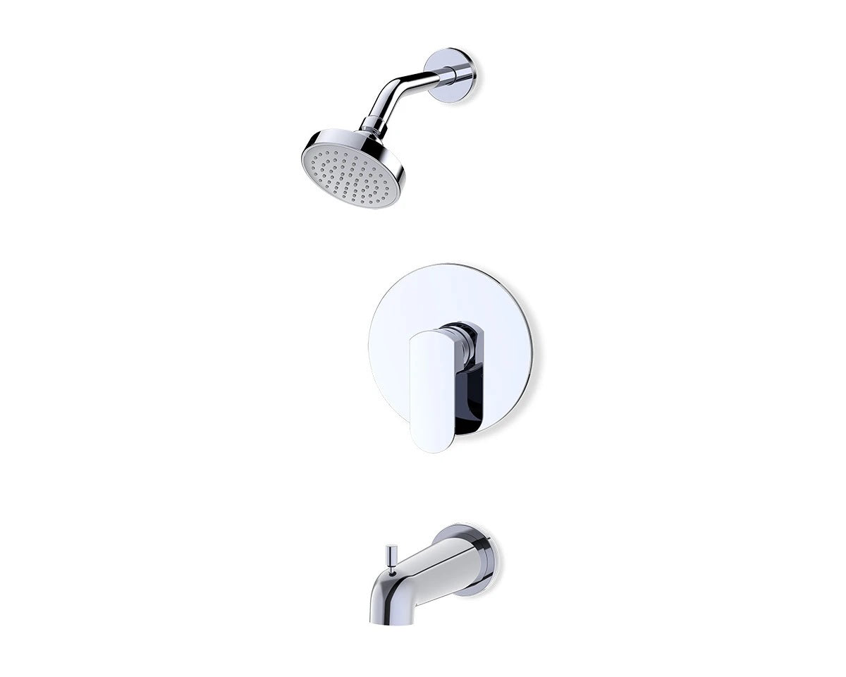 FLUID Wisdom Curved Diverting Tub Spout with 4