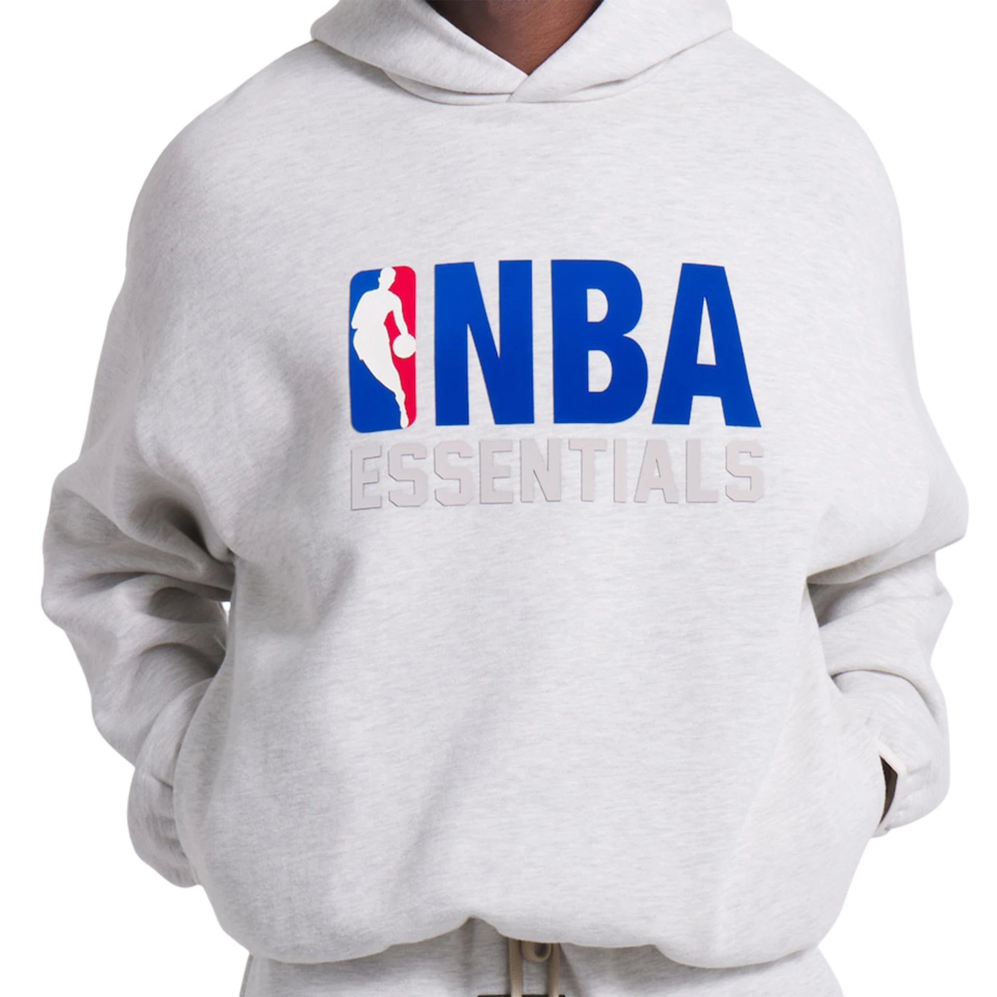 Fear of God Essentials x NBA Light Heather Hoodie - Men's Casual Pullover Sweatshirt for Basketball Fans | Perfect for Streetwear, Gym, and Everyday Comfort
