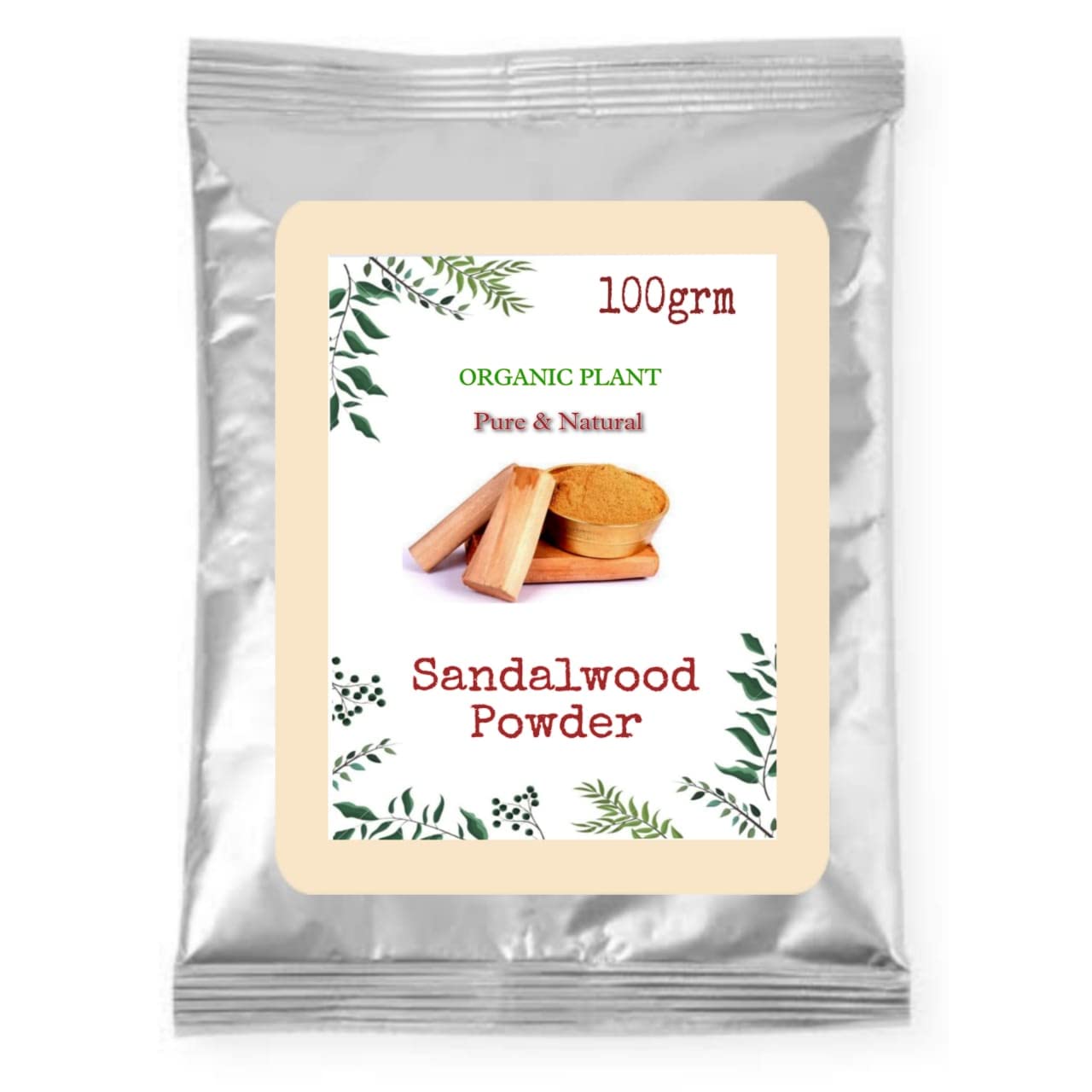 Organic Sandalwood Powder for Face Mask & Skin Care - 100g Pure Natural Facial Treatment for Glowing Skin, Acne Relief & Anti-Aging | DIY Beauty Routine & Ayurvedic Spa Day