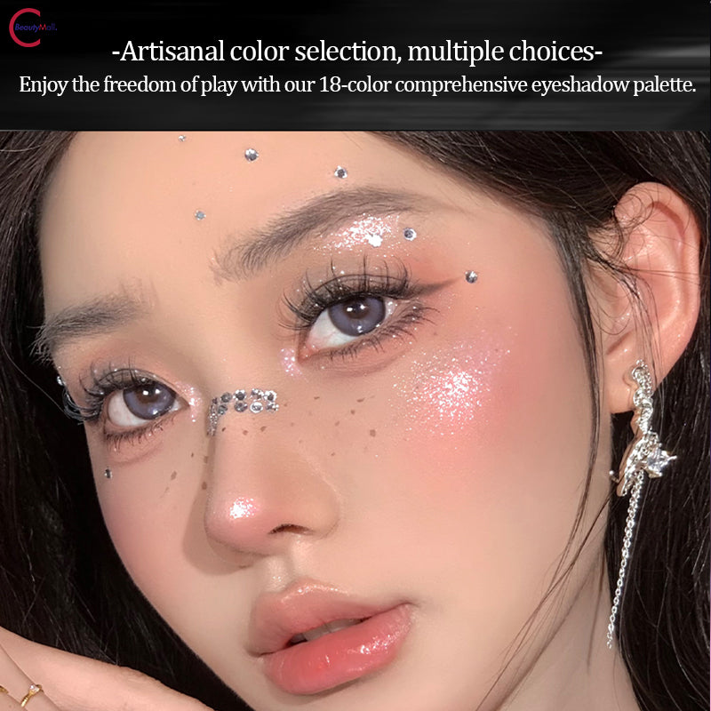 PUCO 2024 Future Vision Eyeshadow Palette - 18 Color Professional Makeup Kit with Matte & Shimmer Shades | Vegan & Cruelty-Free | Perfect for Party, Wedding & Everyday Makeup Looks