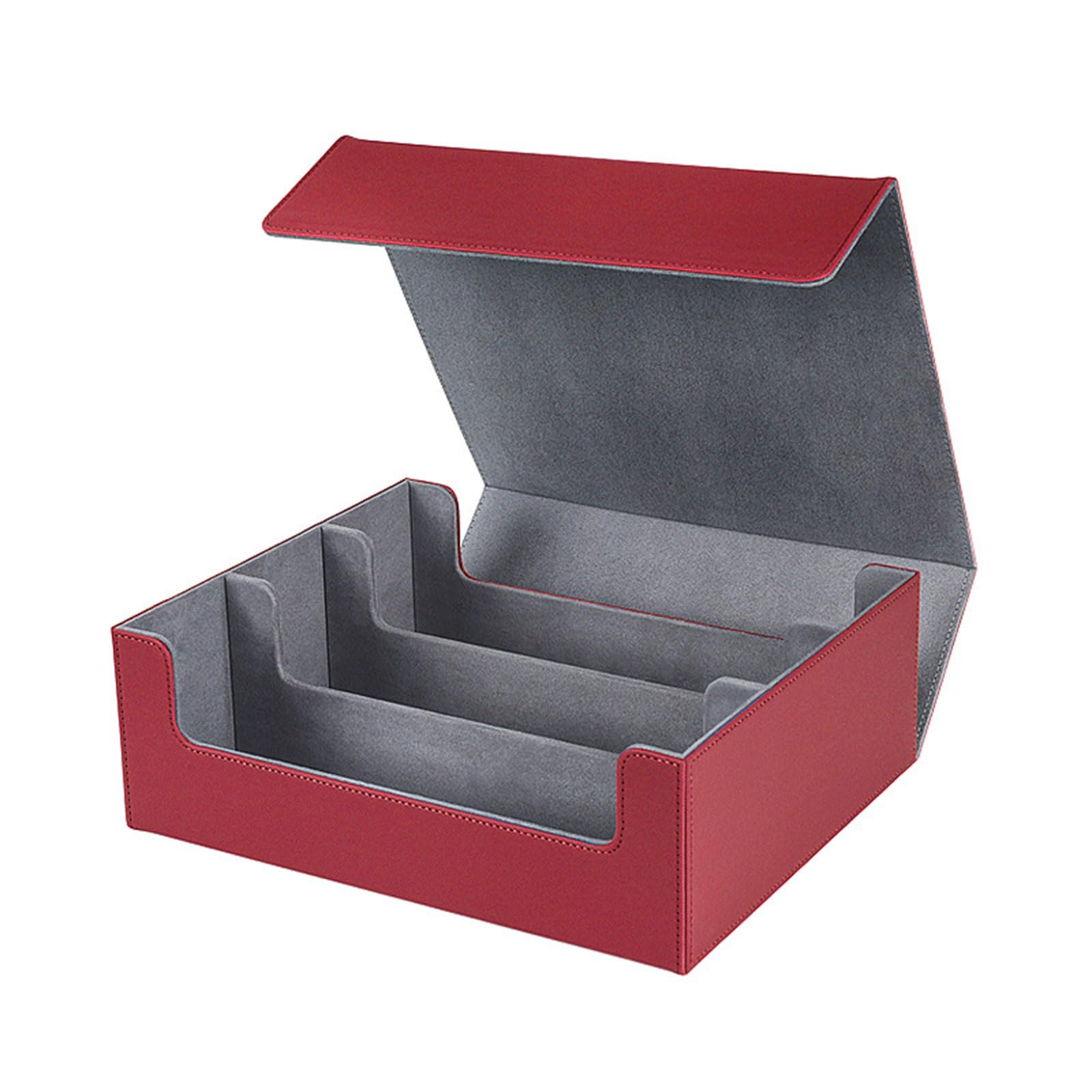 Premium Leather Magnetic Storage Box with Dividers - Trading Card Organizer Case for Collectible Cards, MTG, Pokemon & Yu-Gi-Oh | Perfect for Card Game Nights, Travel & Display Collections