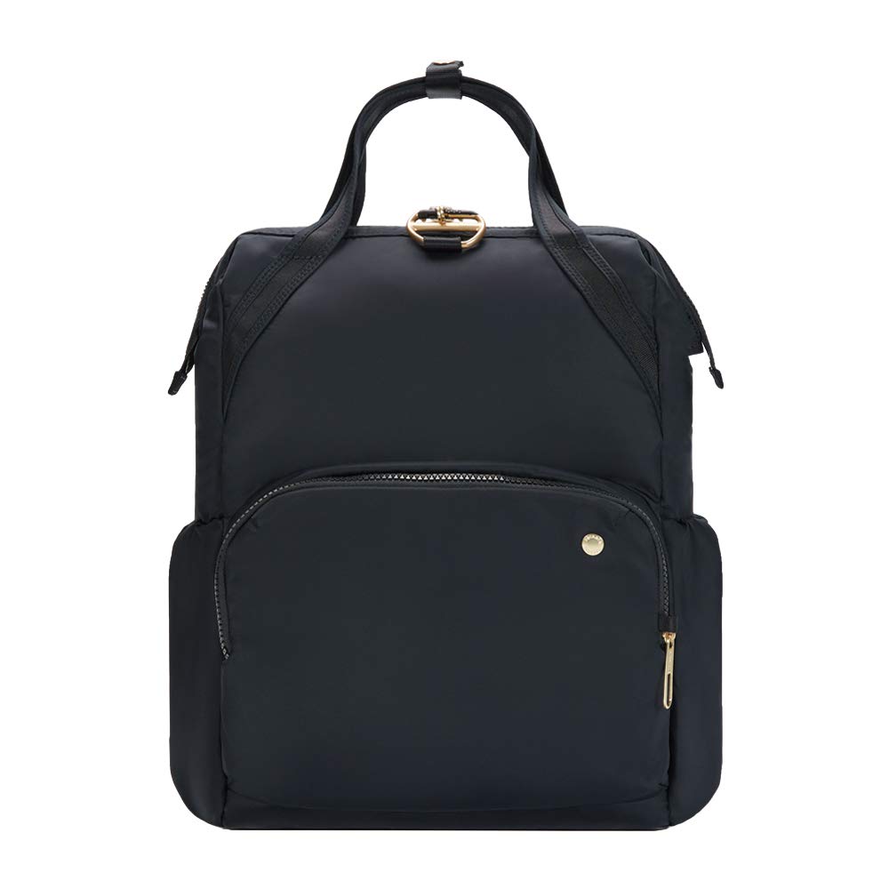 PacSafe Women's Citysafe CX 17L Anti-Theft Backpack with RFID Protection - Fits 16 Inch Laptop, Water-Resistant & Slashproof, Perfect for Travel, Commuting & Urban Safety (Black, One Size)