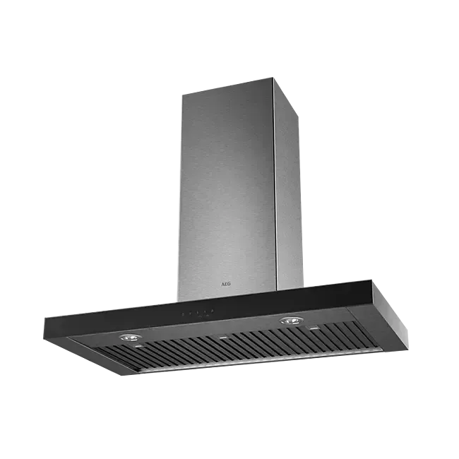 AEG 90cm Stainless Steel Range Hood with Powerful External Motor - Modern Kitchen Ventilation for Smoke & Odor Removal
