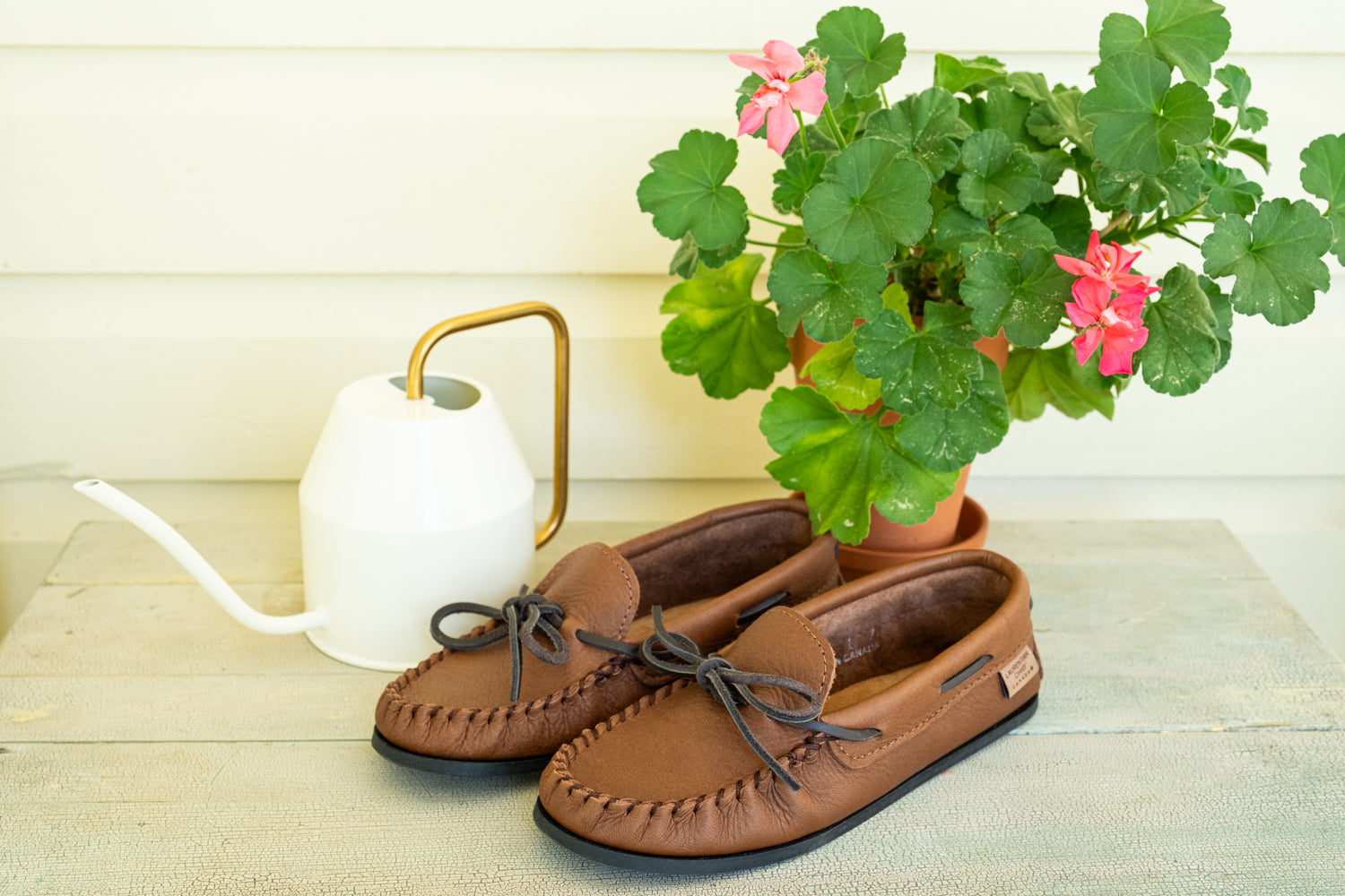 Women's Comfortable Rubber Sole Elk Hide Leather Moccasins - Soft & Durable Slip-On Shoes for Indoor/Outdoor Wear, Walking & Casual Style
