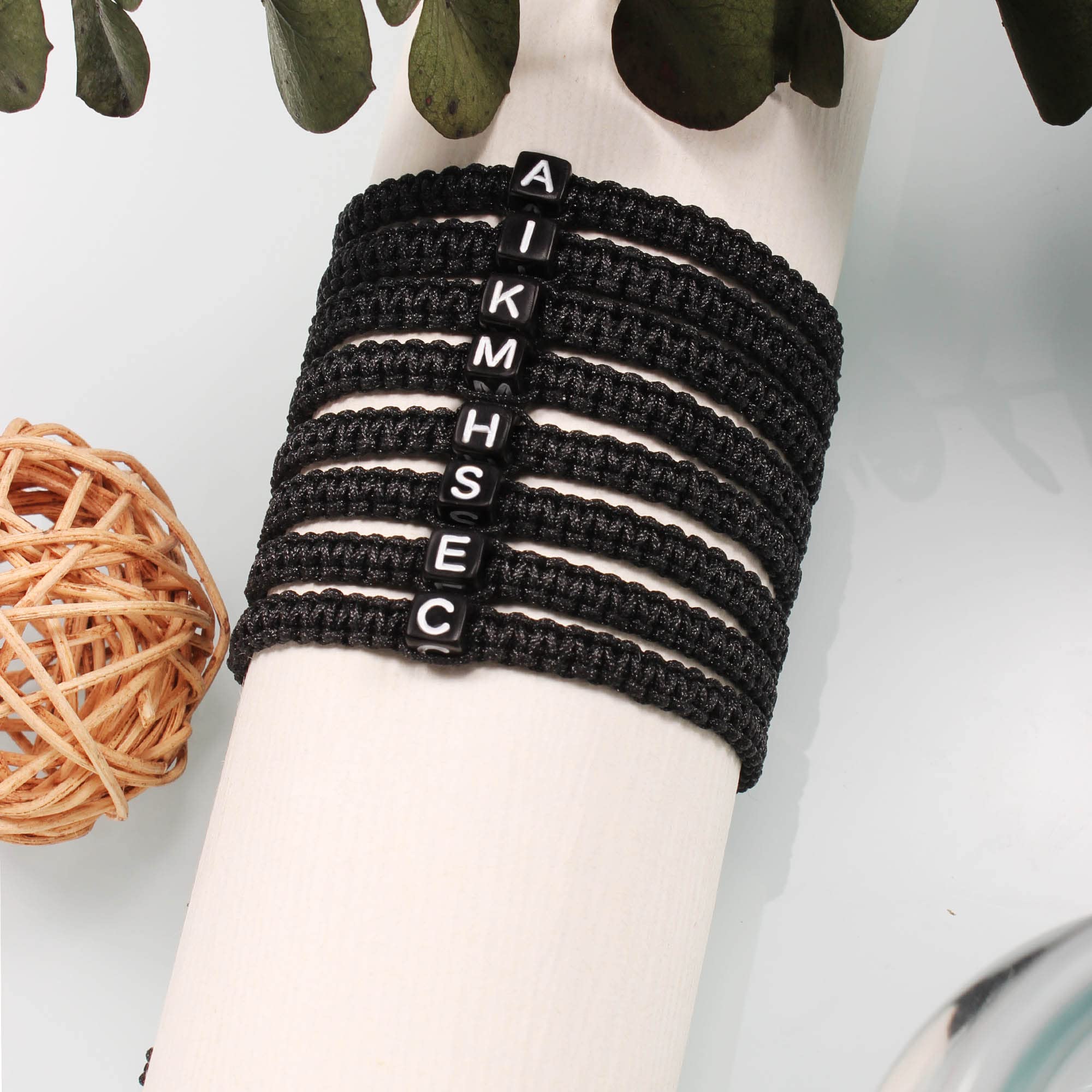 Personalized Initial Bracelets for Women - Adjustable Woven Rope Braided Charm Jewelry with 26 Capital Letters A-Z | Perfect Mother's Day Gift, Birthday Present for Mom, Wife, Girlfriend, Teen Girls | Graduation Gift Idea for Her | Everyday Wear, Special Occasions & Meaningful Moments