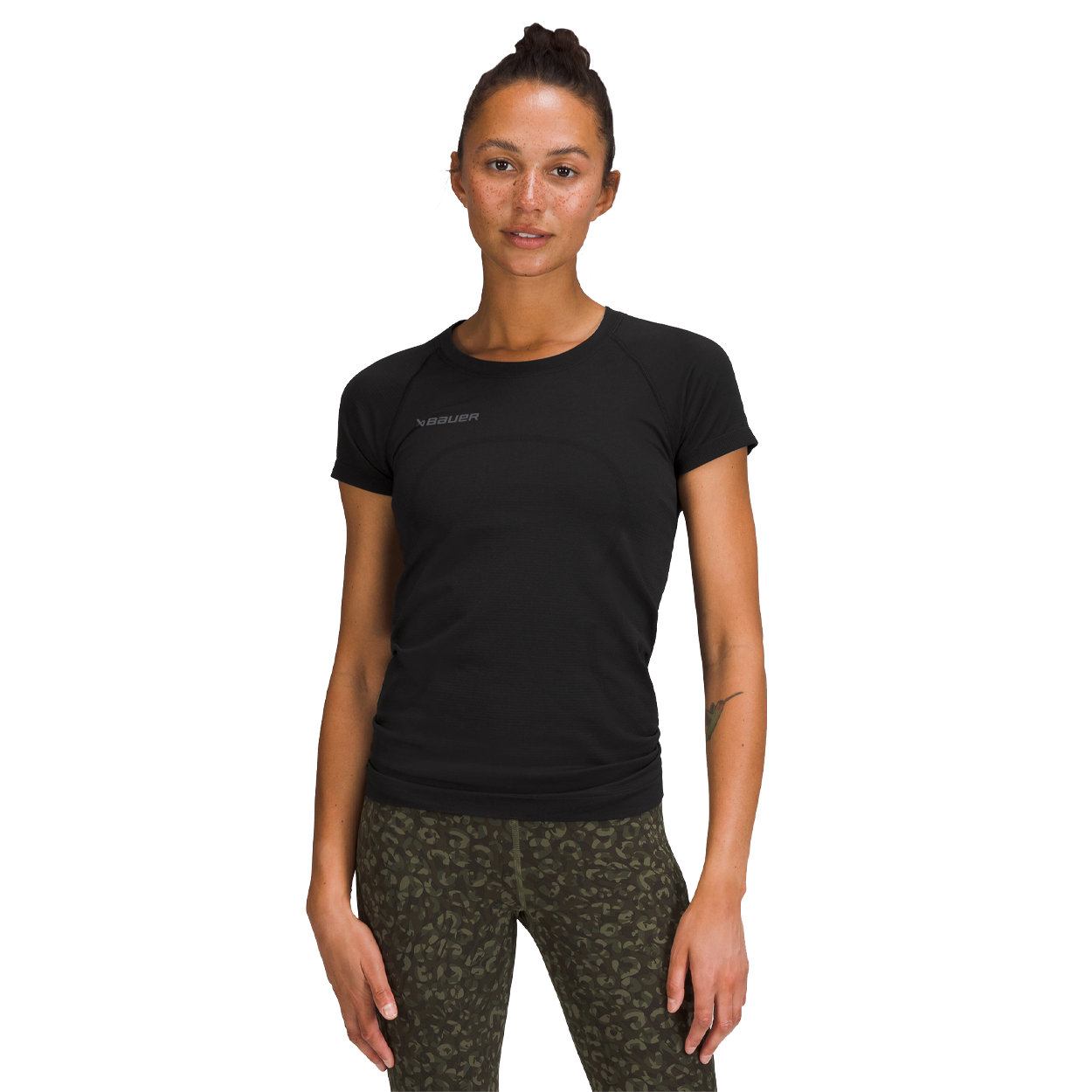 Bauer & lululemon Swiftly Tech Short Sleeve Shirt - Breathable, Moisture-Wicking Activewear for Running, Yoga & Gym Workouts