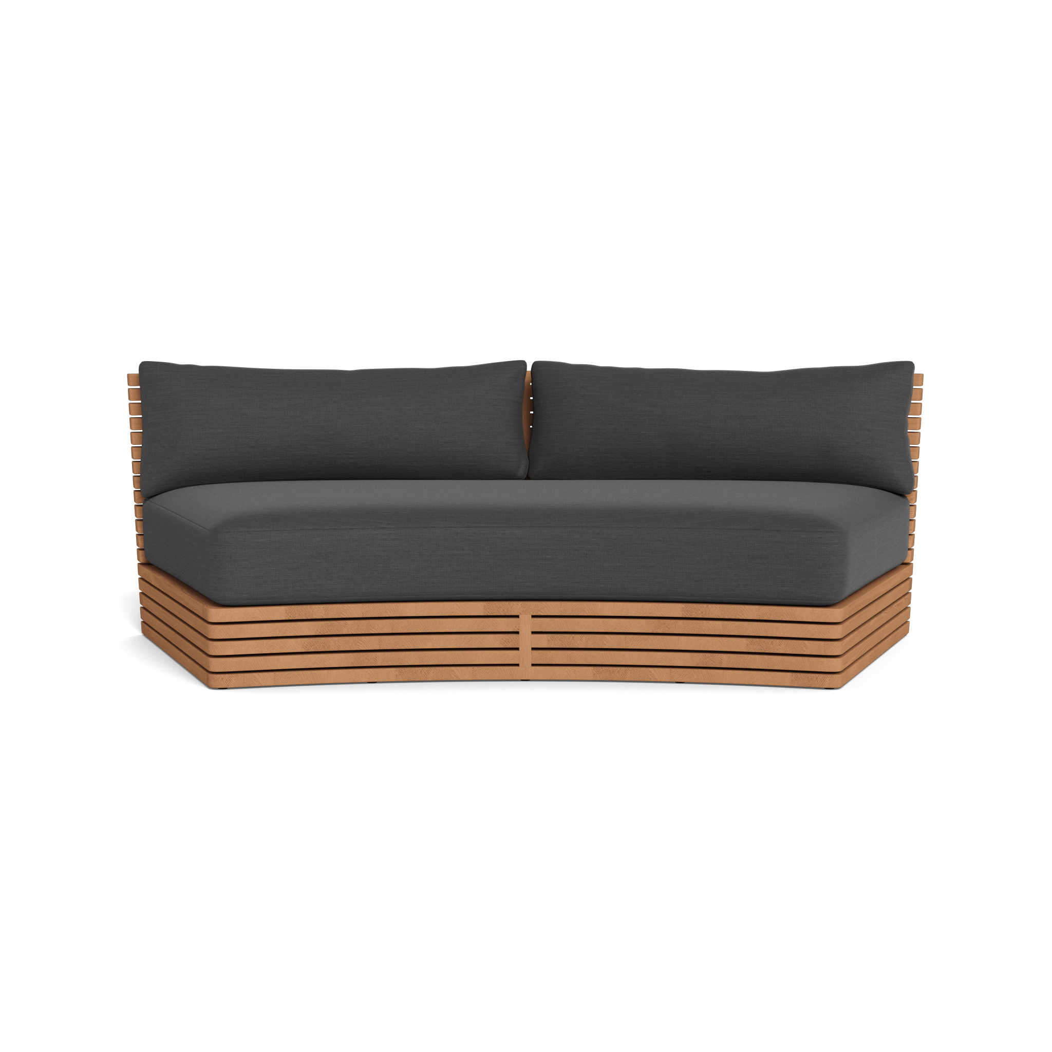 Tahiti Curved 2-Seater Sofa - Modern Loveseat for Living Room, Lounge & Small Spaces - Perfect for Apartments, Condos and Cozy Home Decor