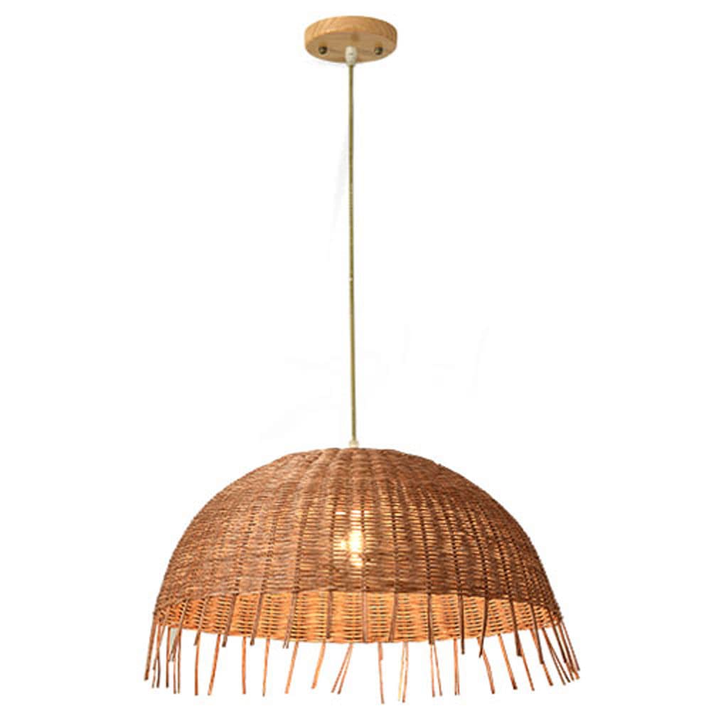 Rattan Pendant Light - Adjustable Bamboo Hanging Lamp for Living Room, Bedroom, Restaurant & Cafe | Boho Ceiling Fixture with Natural Wicker Design | Perfect for Indoor & Outdoor Dining, Lounge, Bar Decor