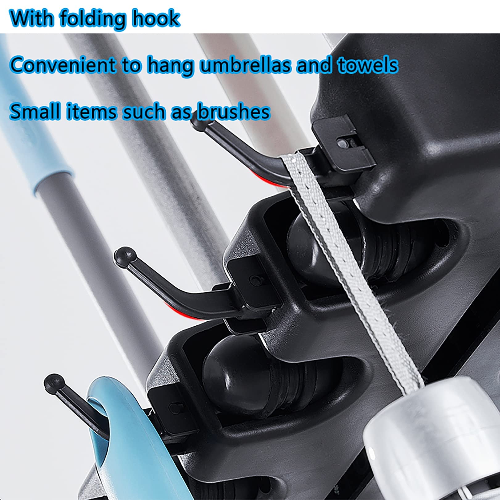 Adjustable Height Stainless Steel Broom & Mop Rack with Wheels - 6-Slot Durable Cleaning Cart for Garage, Hotel, School & Restaurant Storage | Space-Saving Mobile Tool Organizer for Easy Cleaning Access
