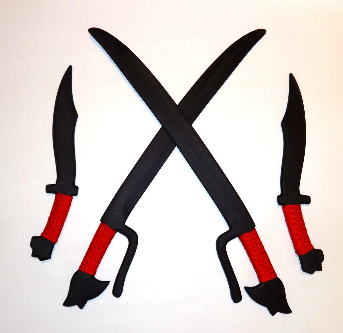 FMA Training Ginunting Sword - Polypropylene Replica Practice Knife for Filipino Martial Arts | Philippines Red Set for Kali, Eskrima & Self-Defense Training