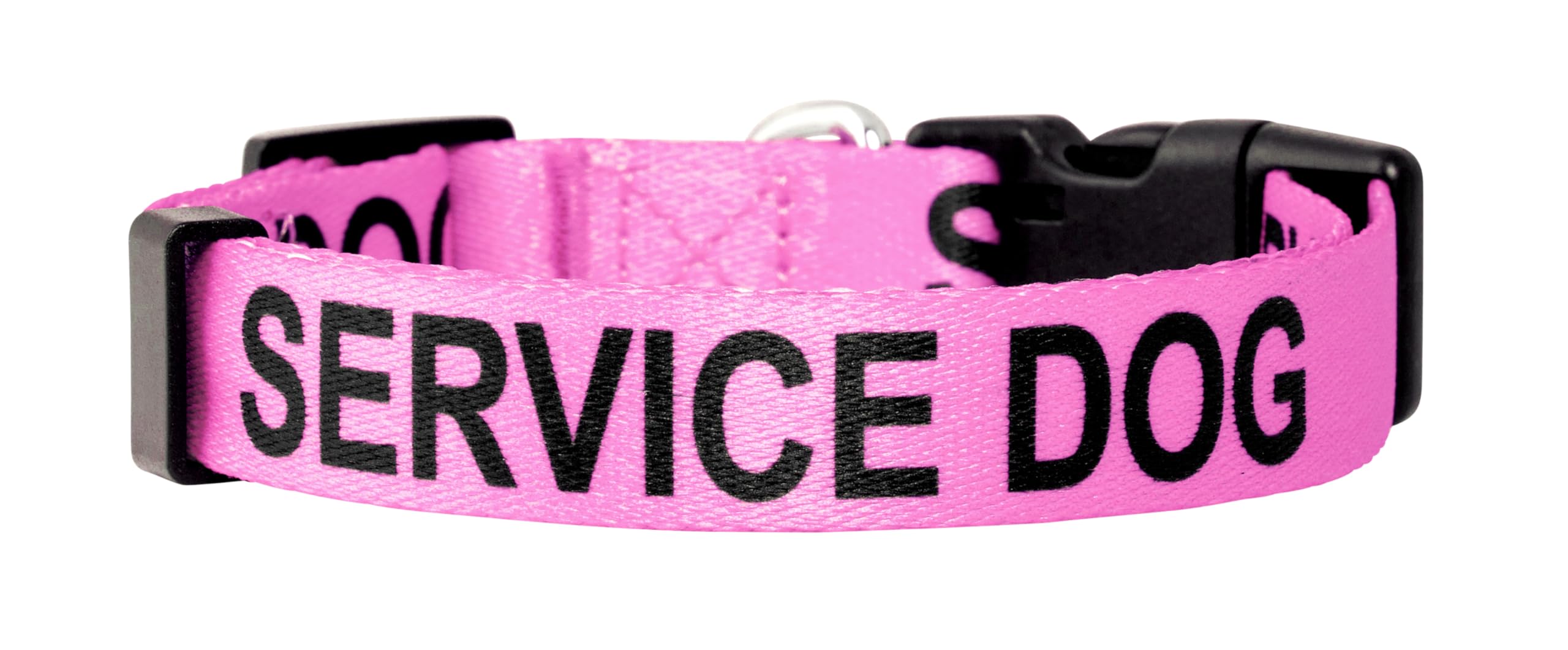 Service Dog Collars for Small Dogs - Pink Pet Training Collar with Quick Release Buckle | Perfect for Therapy Dogs, Emotional Support Animals & Daily Walks